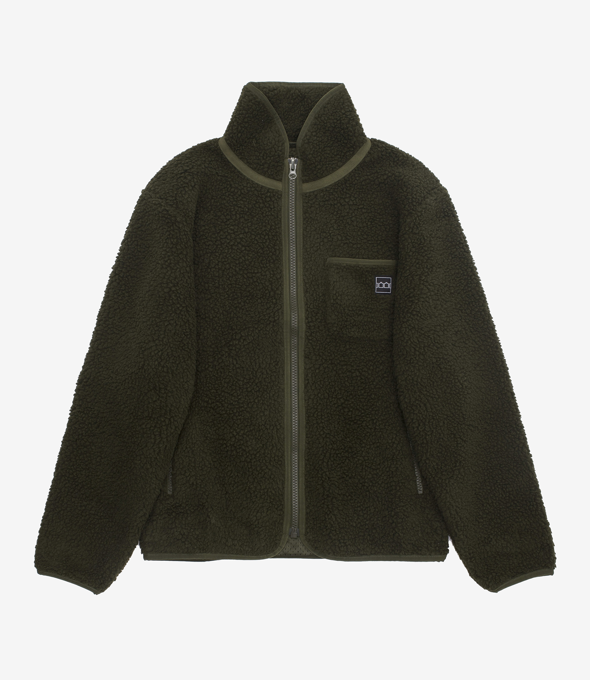 Shop The Trilogy Tapes Zip Fleece Jacket Olive at itk online store