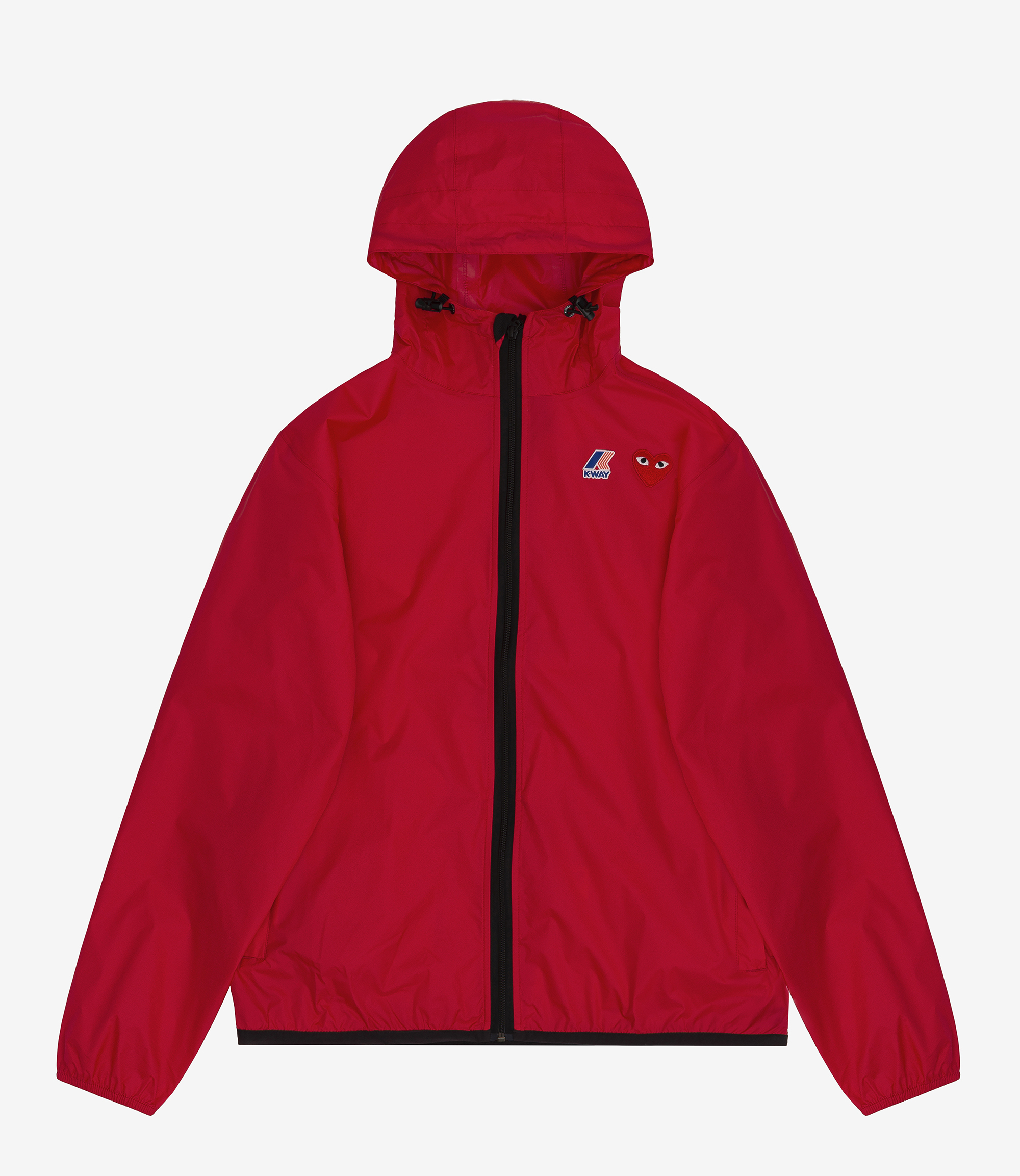 Shop Comme Des Garçons Play X K Way Full Zip Packable Jacket Red At Itk