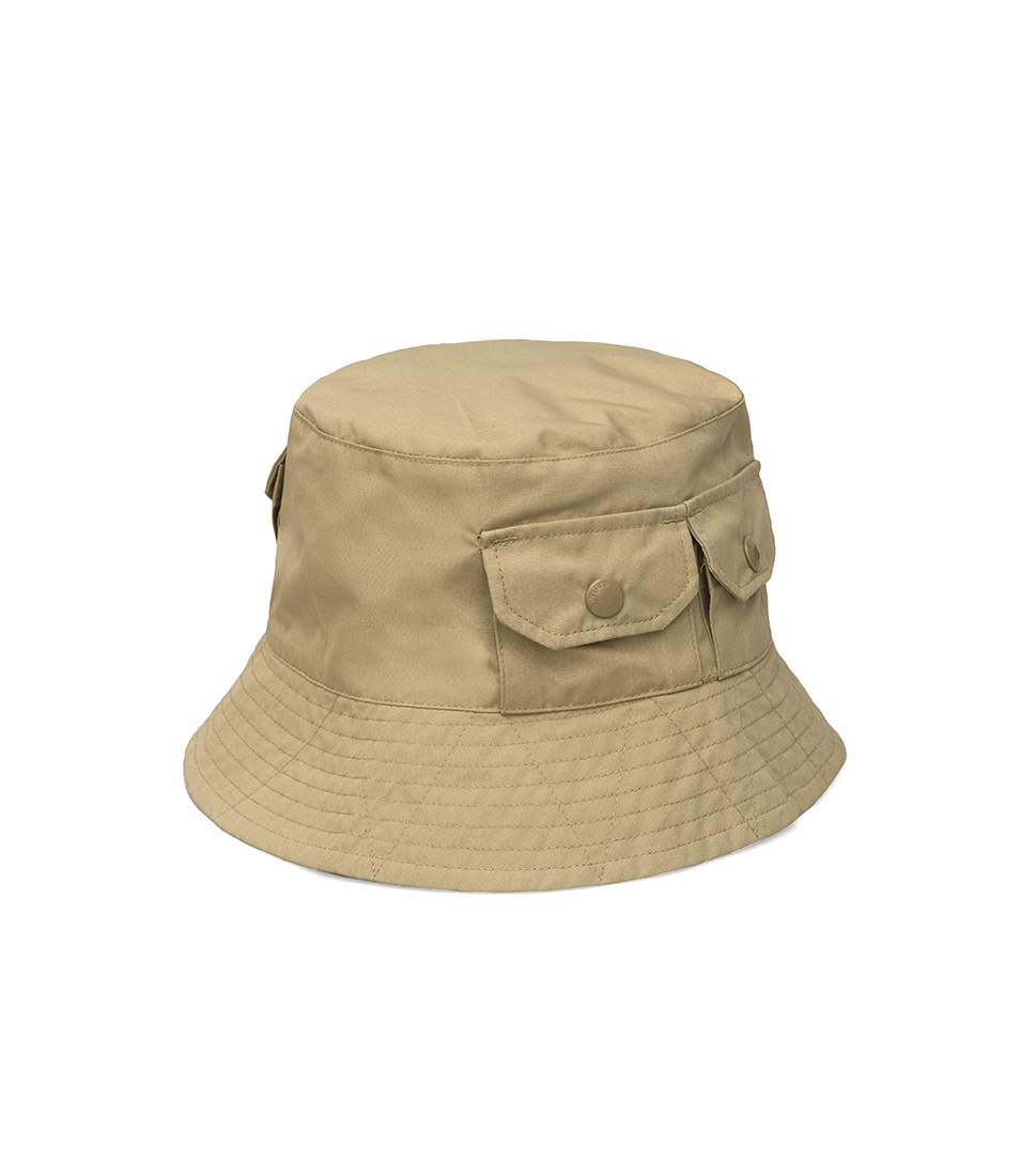 Shop Engineered Garments Explorer Hat PC Poplin Khaki at itk