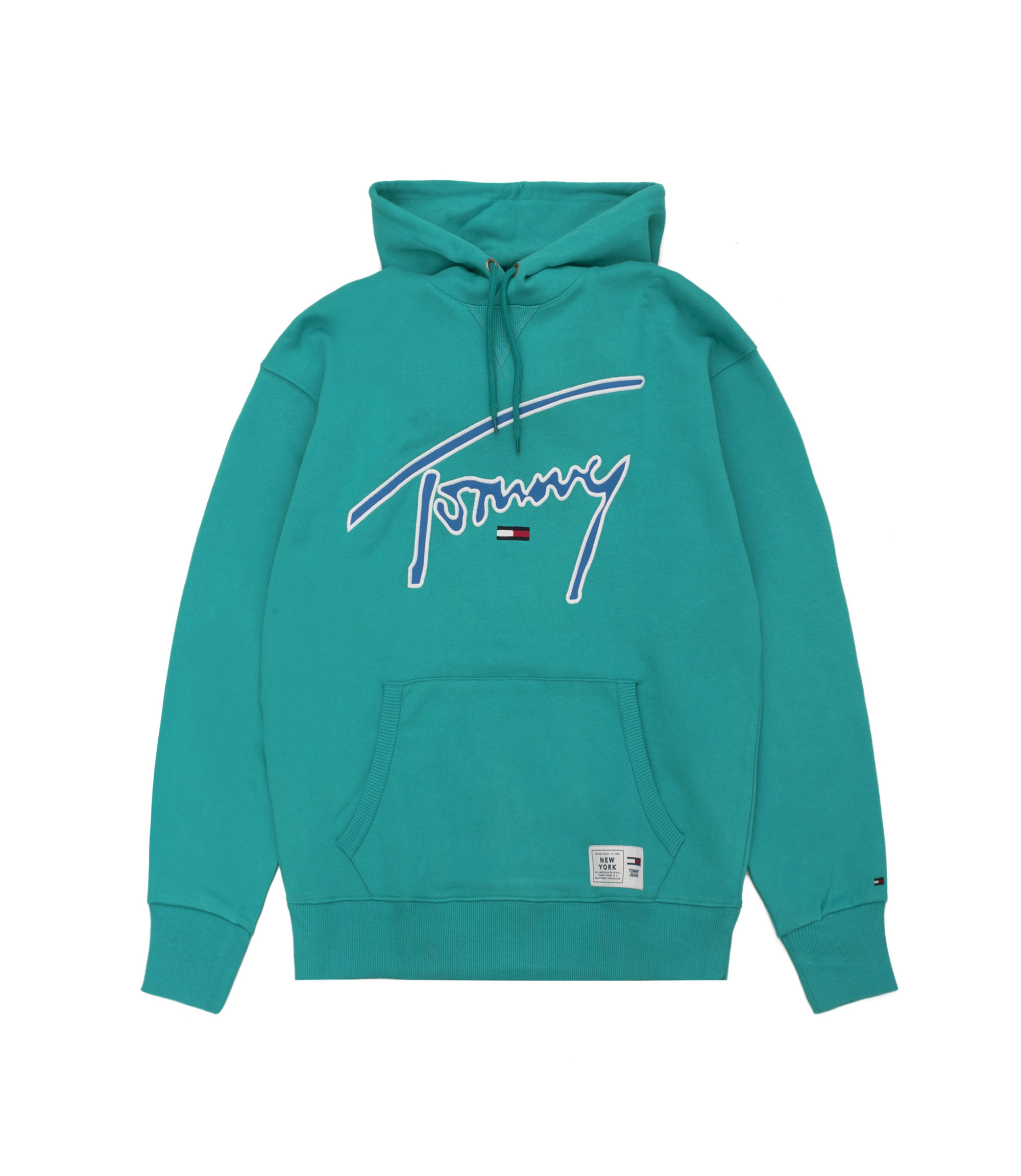Shop Tommy Jeans Signature Hoodie Enamel Blue at itk online store