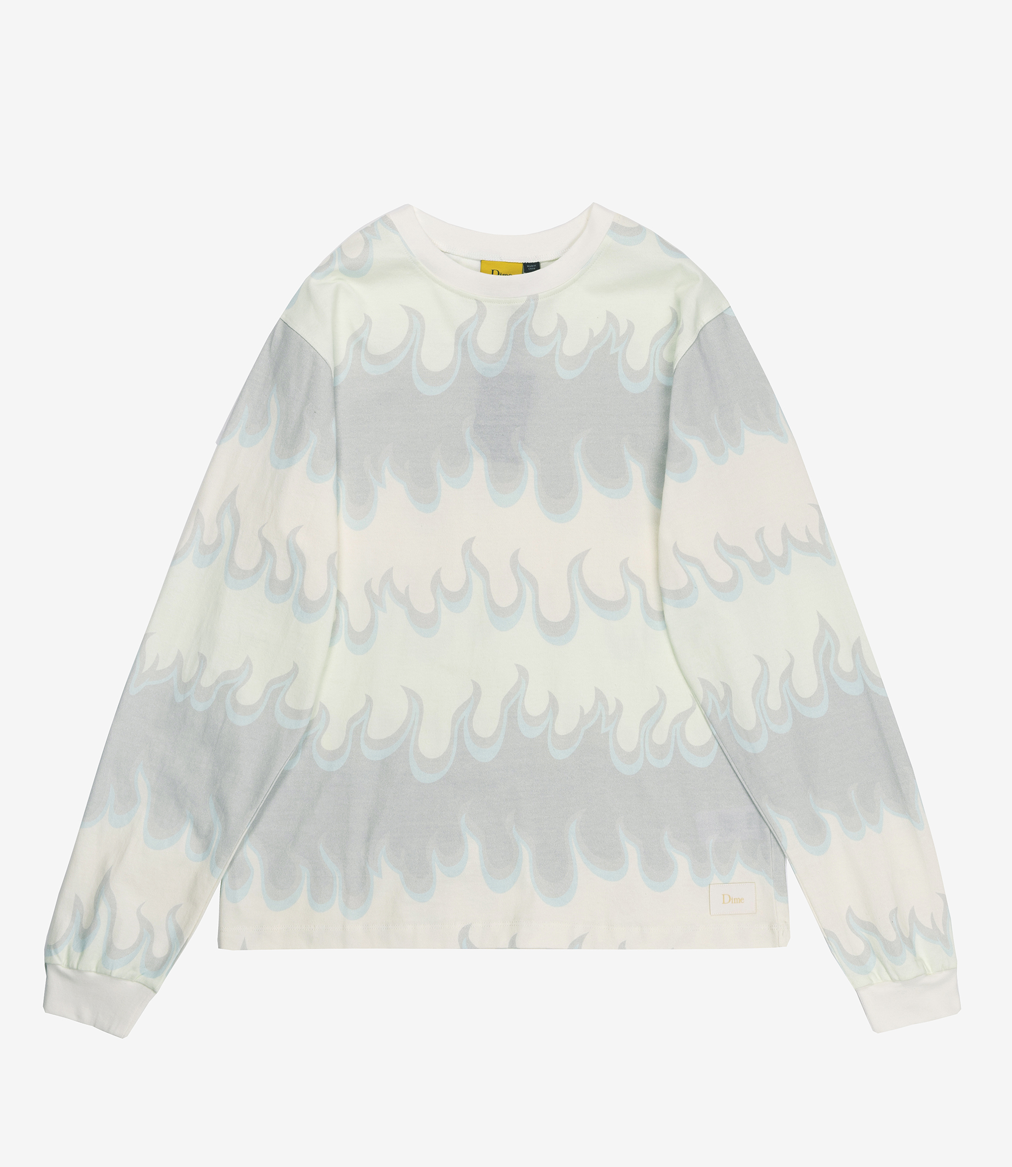 関税込み☆DIME SPACE FLAME 長袖シャツ☆ Dime - SPACE FLAME WHITE LONG SLEEVE T-SHIRT – LE LABO STORE