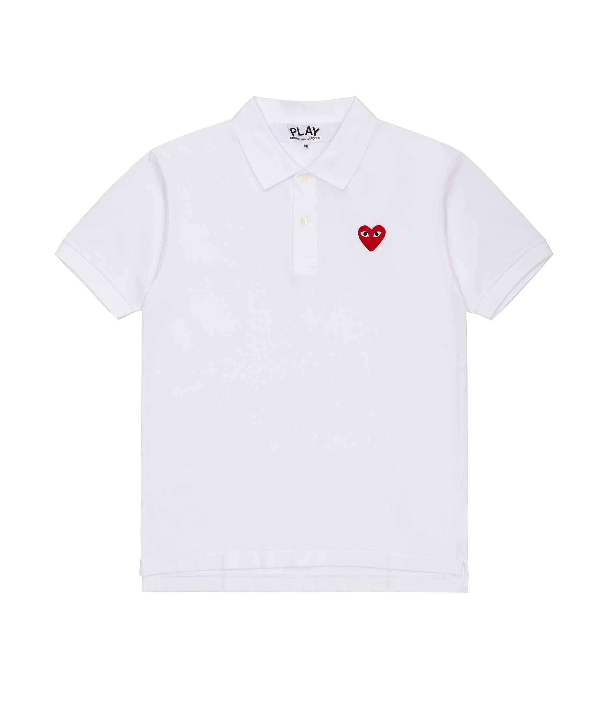 Shop Comme des Garçons Play Heart Polo Shirt White at itk online store