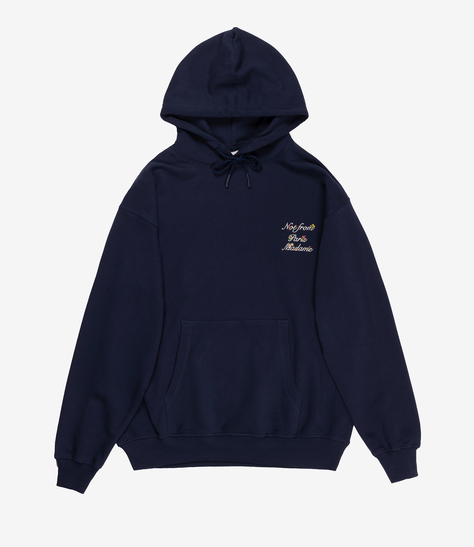 【DROLE DE MONSIEUR】 Slogan a Fleurs Le Hoodie Navy 268af8223665524738853168e7876f