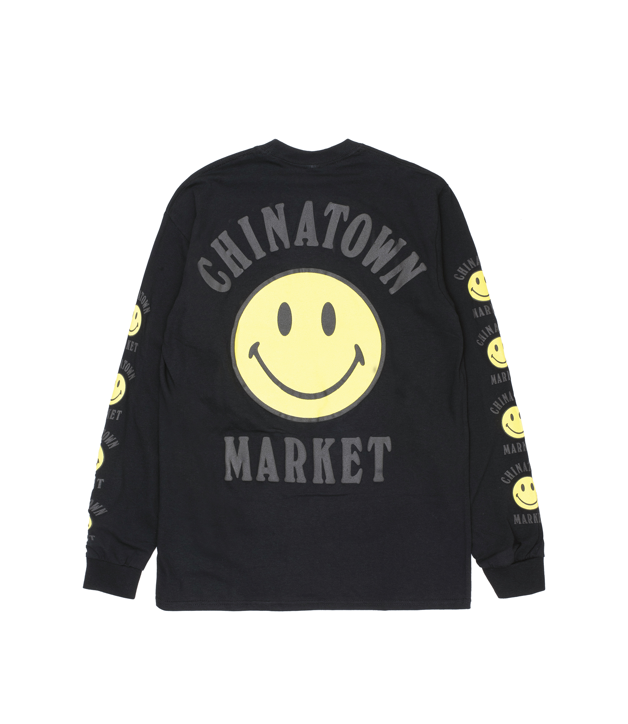 Shop Chinatown Market Smiley Logo LS Tee Black at itk online store