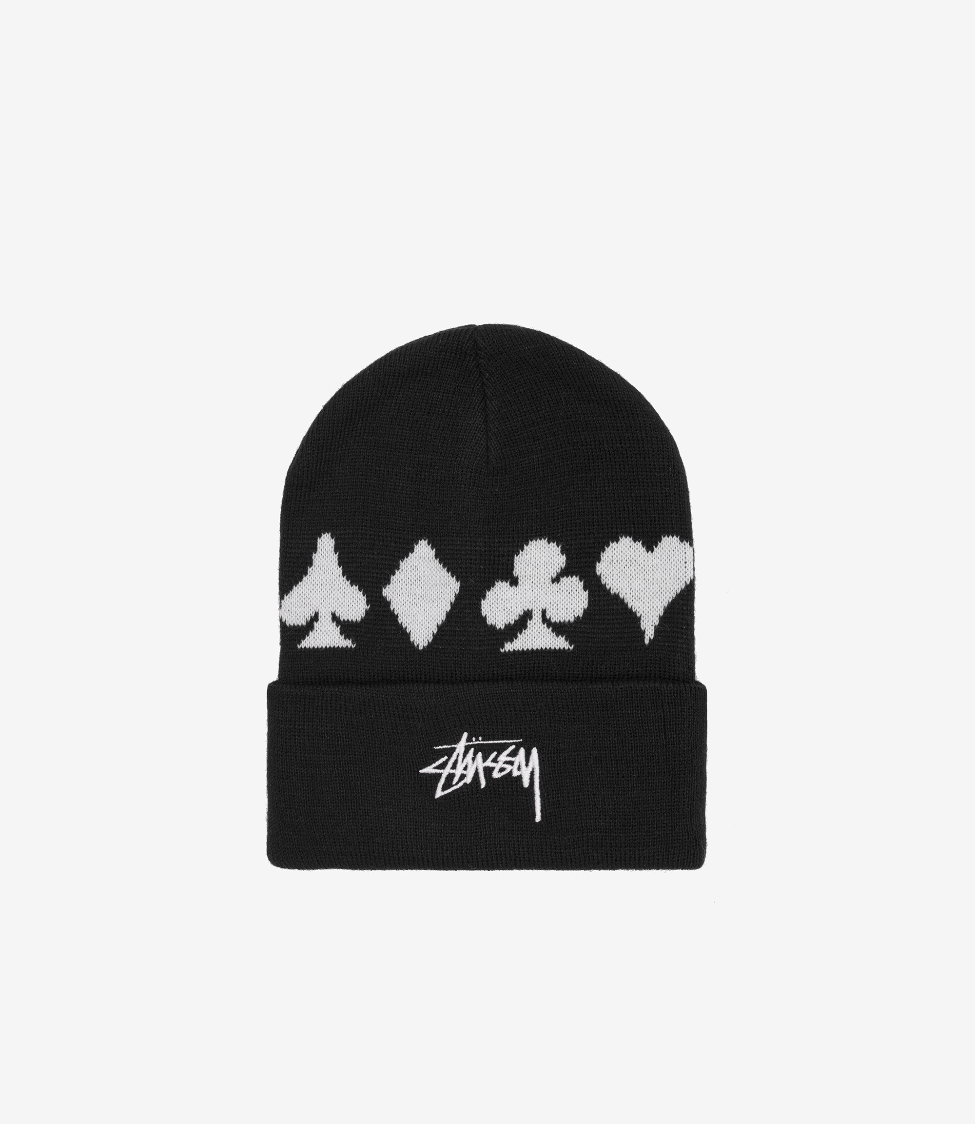 Shop Stussy Full Suit Jacquard Cuff Beanie Black at itk online store