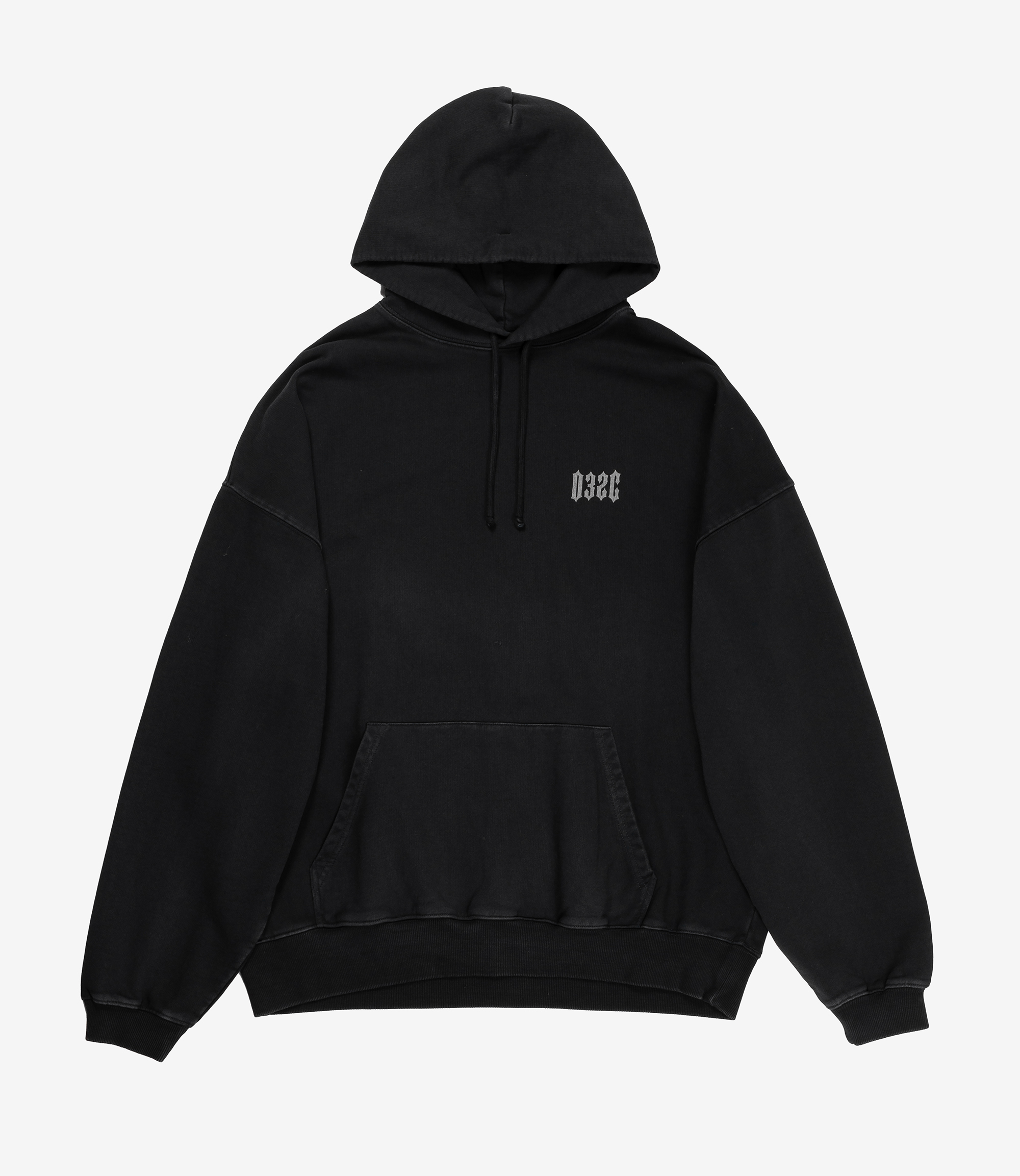 Shop 032c Kepler System Bubble Hoodie Faded Black at itk online store