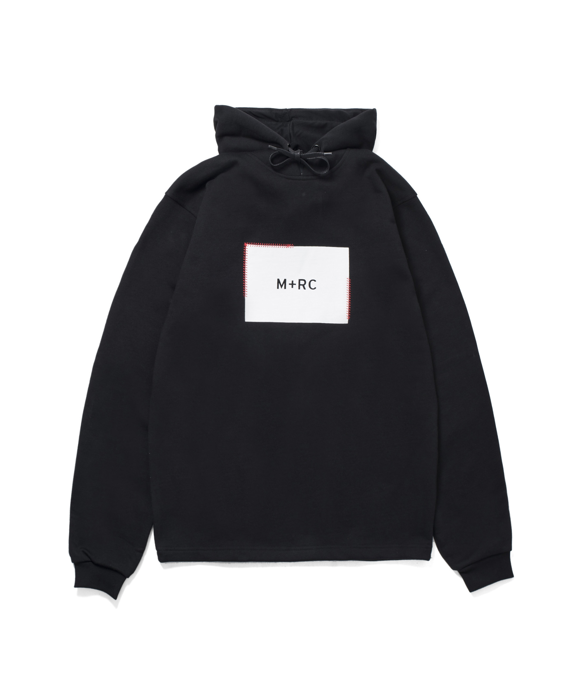 Shop M+RC Noir Hoodie Stitched Box Logo Black at itk online store