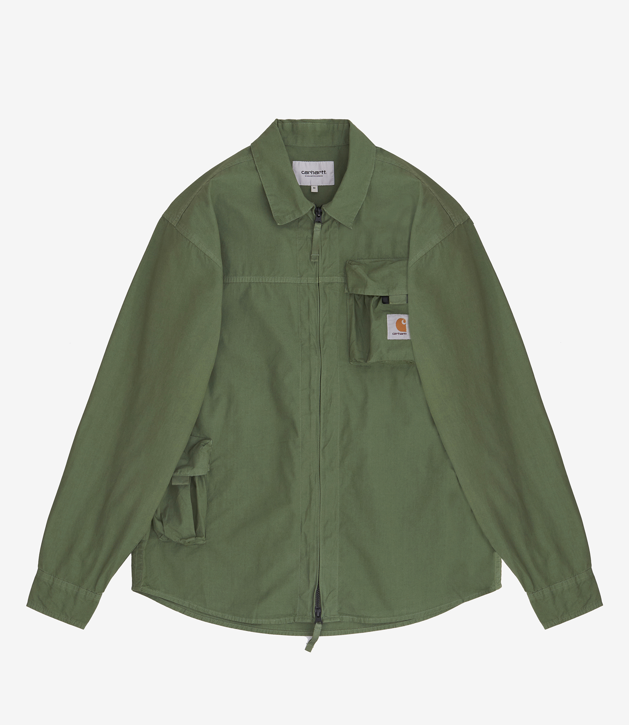 Shop Carhartt WIP L/S Berm Shirt Cotton Poplin Dollar Green