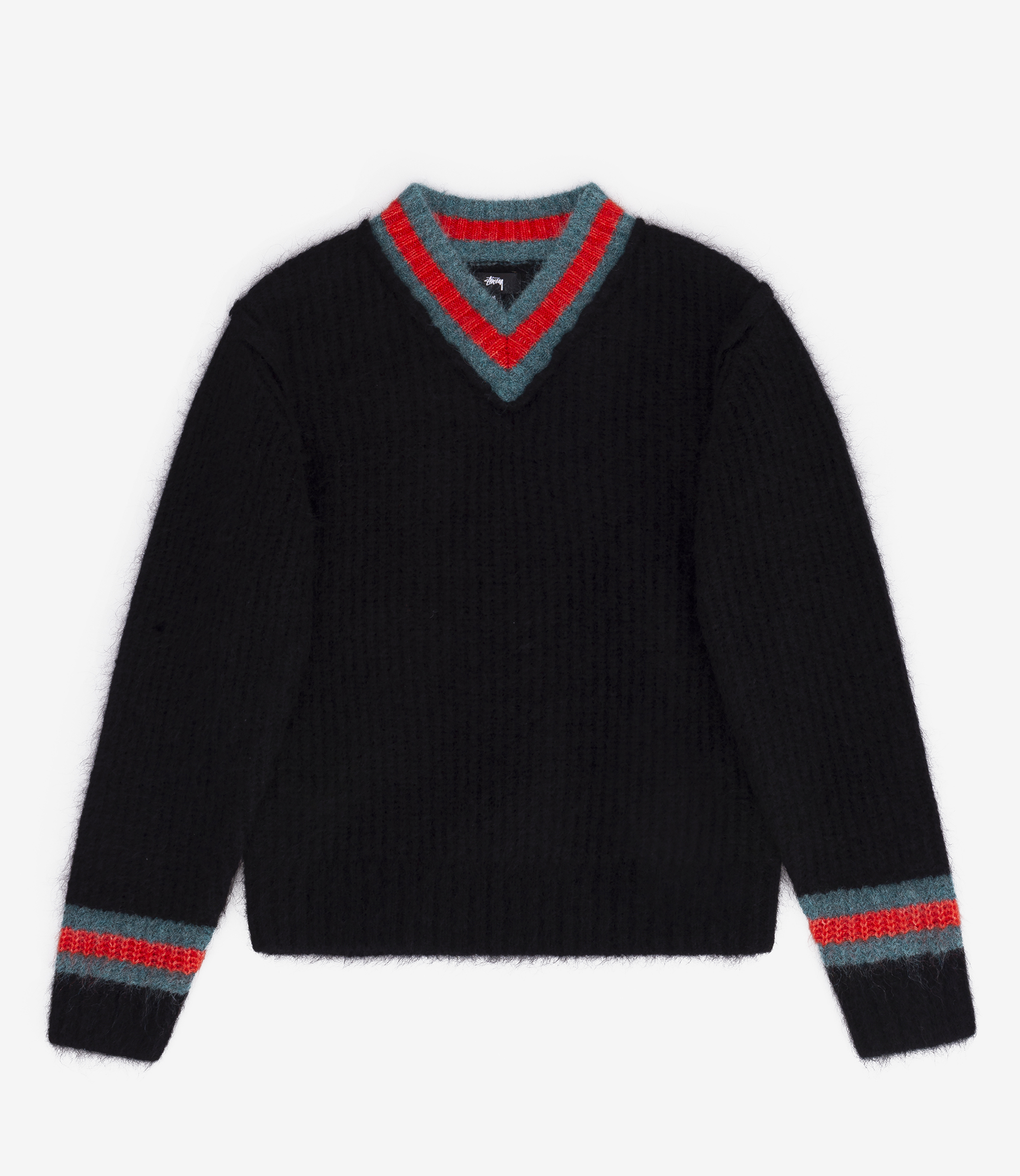 Shop Stussy Mohair Tennis Sweater Black at itk online store