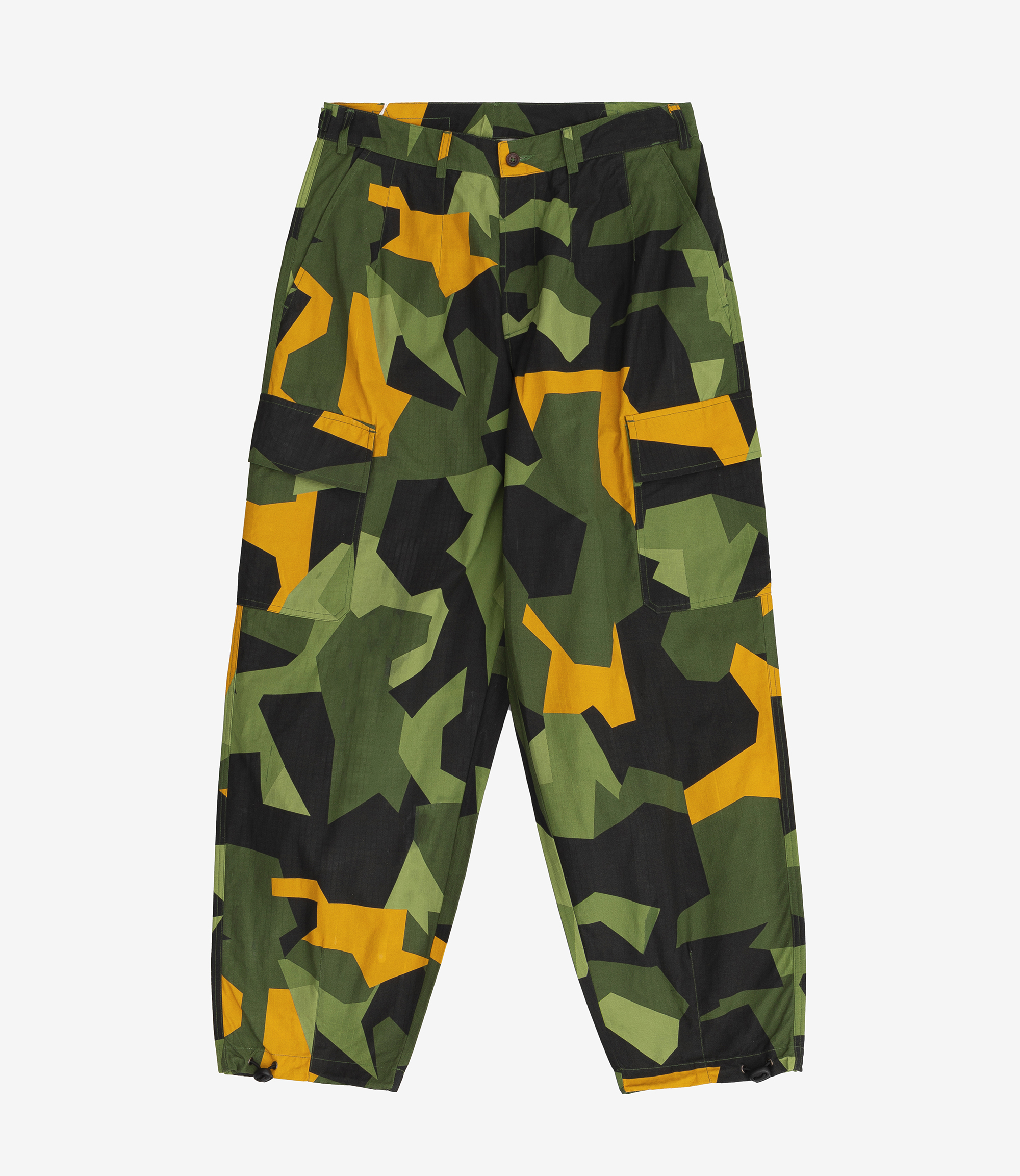 Shop Universal Works Loose Cargo Pant Swedish Camo Wax Cotton Olive at ...