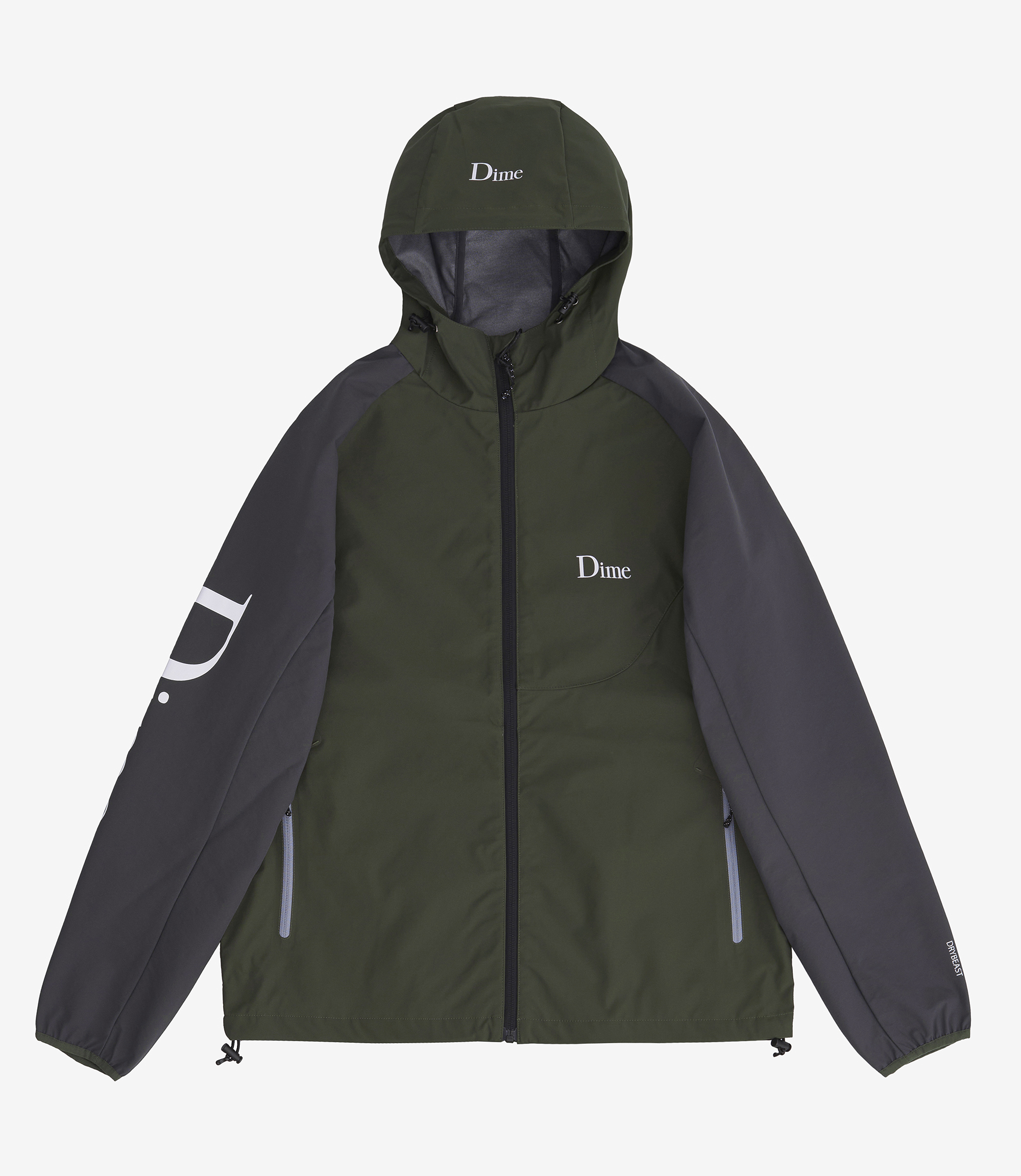 Shop Dime Two Tone Windbreaker Jacket Olive Green/Eggplant at itk