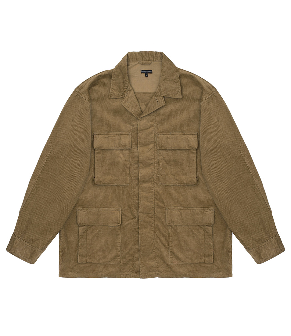 Shop Engineered Garments BDU Jacket 14W Corduroy Khaki at