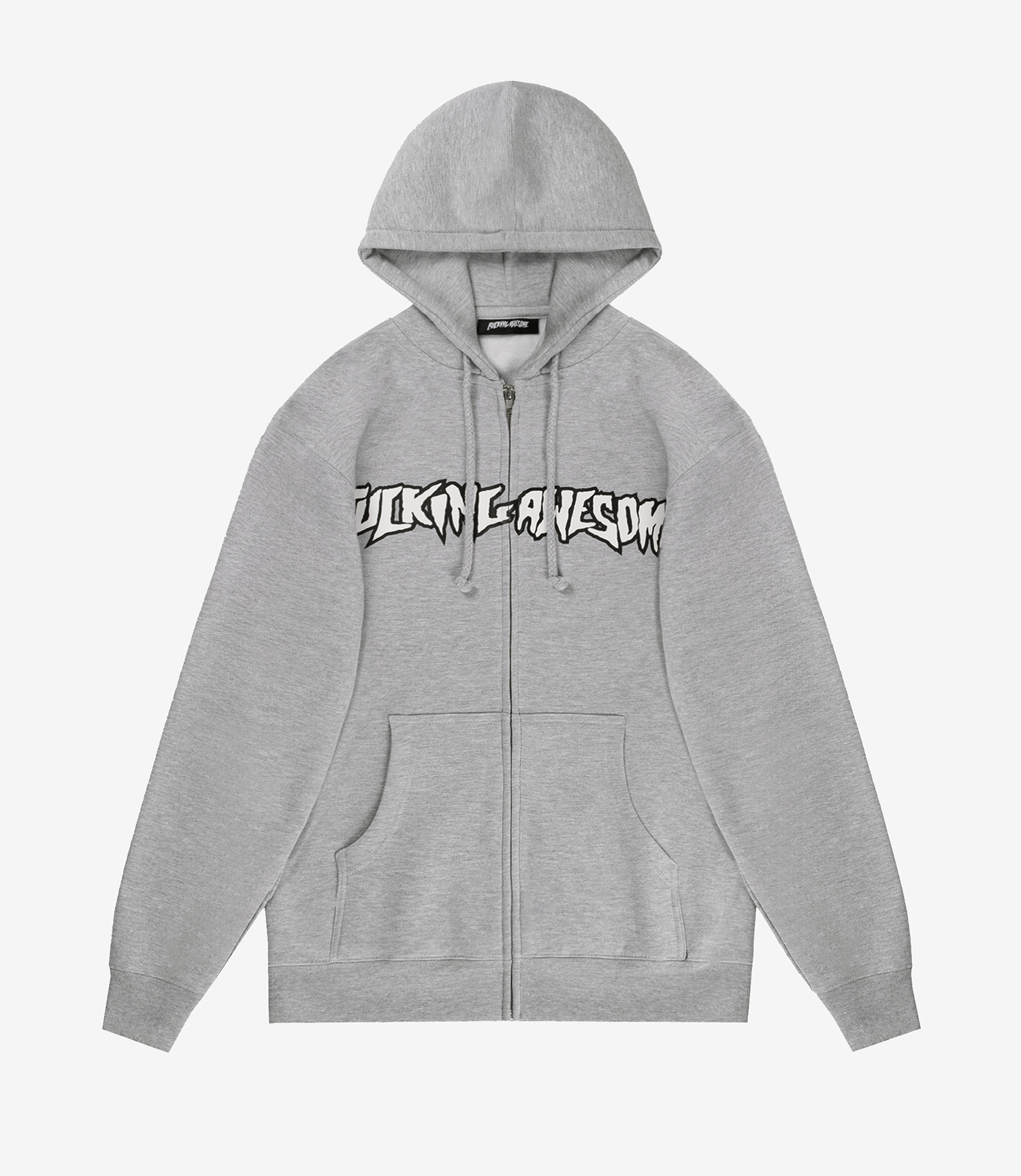 【FUCKING AWESOME】CUT OFF HOODIE HEATHER GREY Fucking Awesome Cut Off Hoodie - Heather Grey | Flatspot