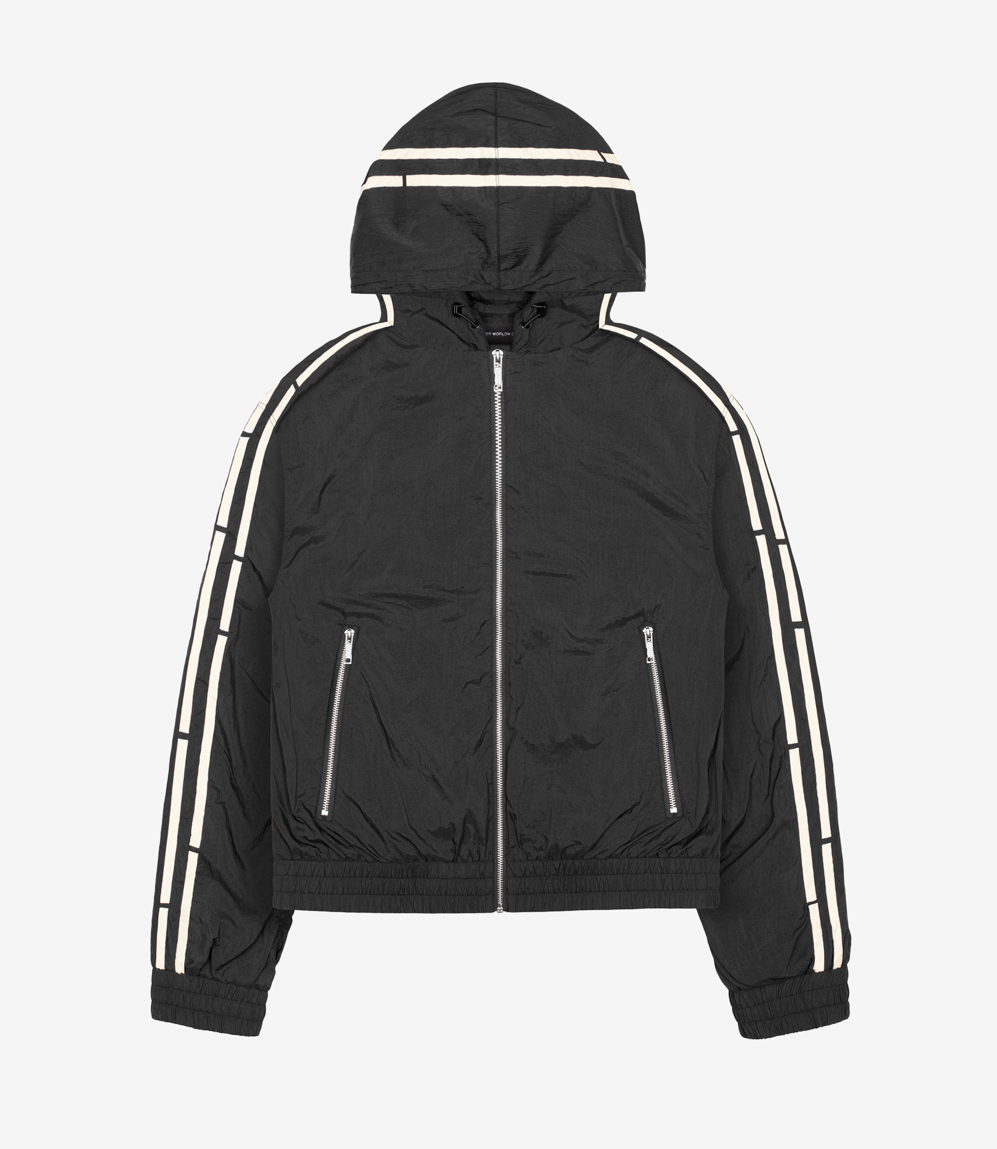 Shop Racer Worldwide Nylon Track Jacket Black at itk online store