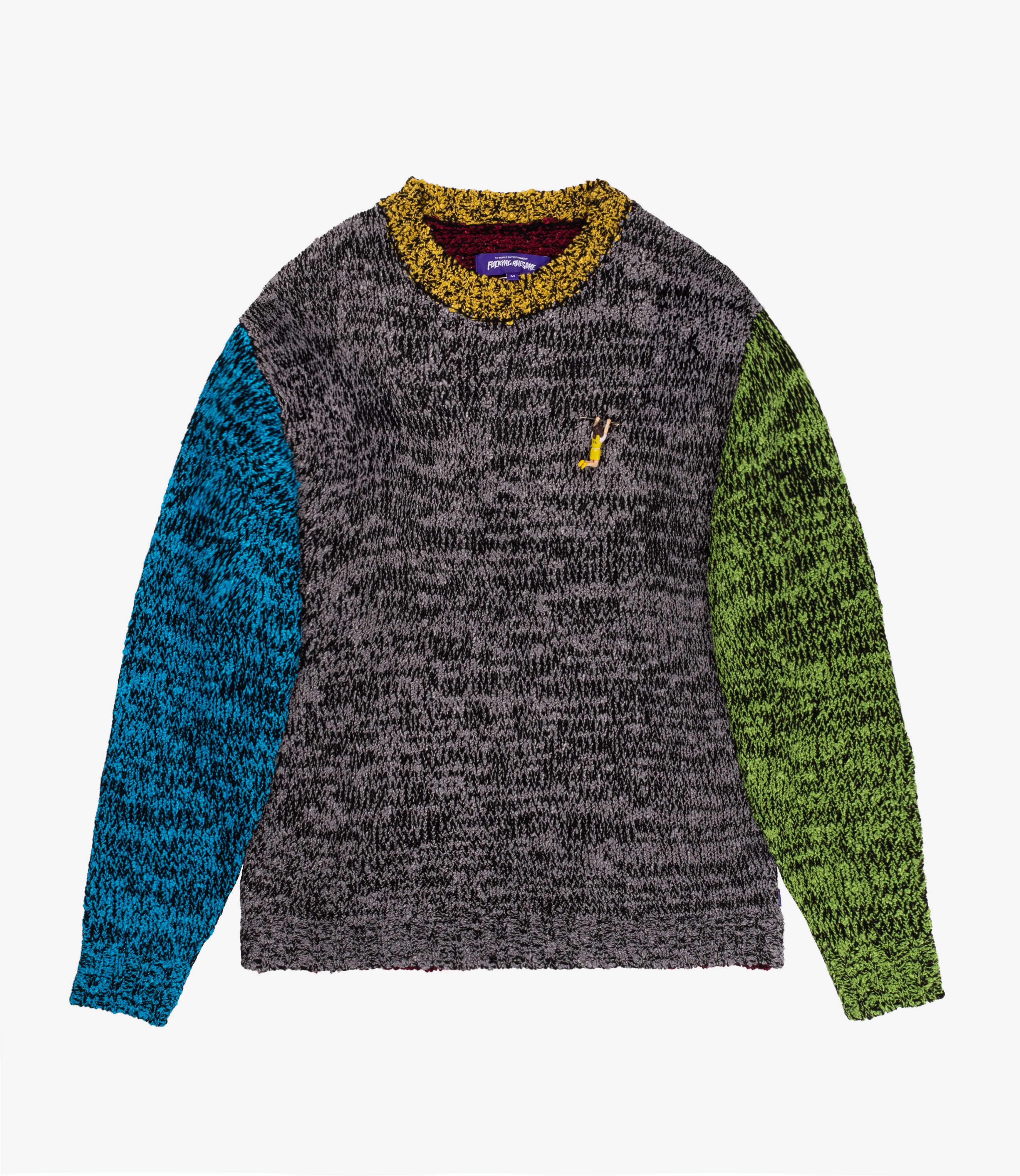 【FUCKING AWESOME】FUCHIKO UNWOUND SWEATER COLOR BLOCK Fucking Awesome - Fuchiko Unwound Sweater - Color Block