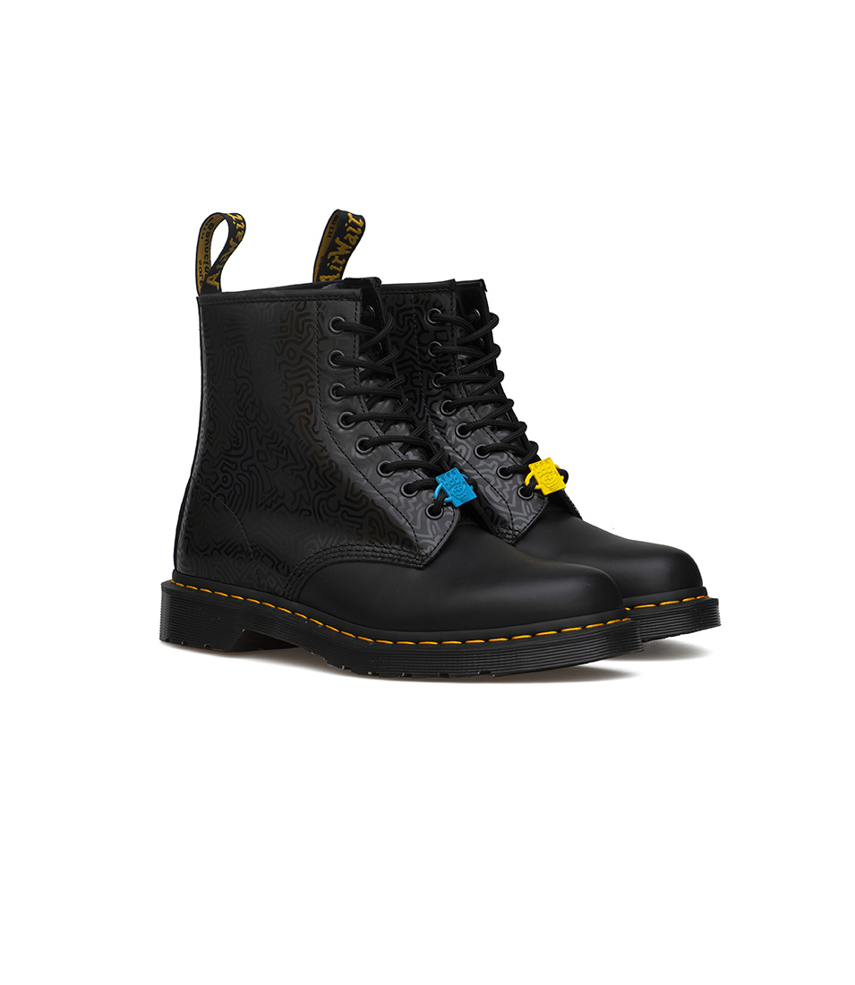 keith haring 1460 smooth leather lace up boots