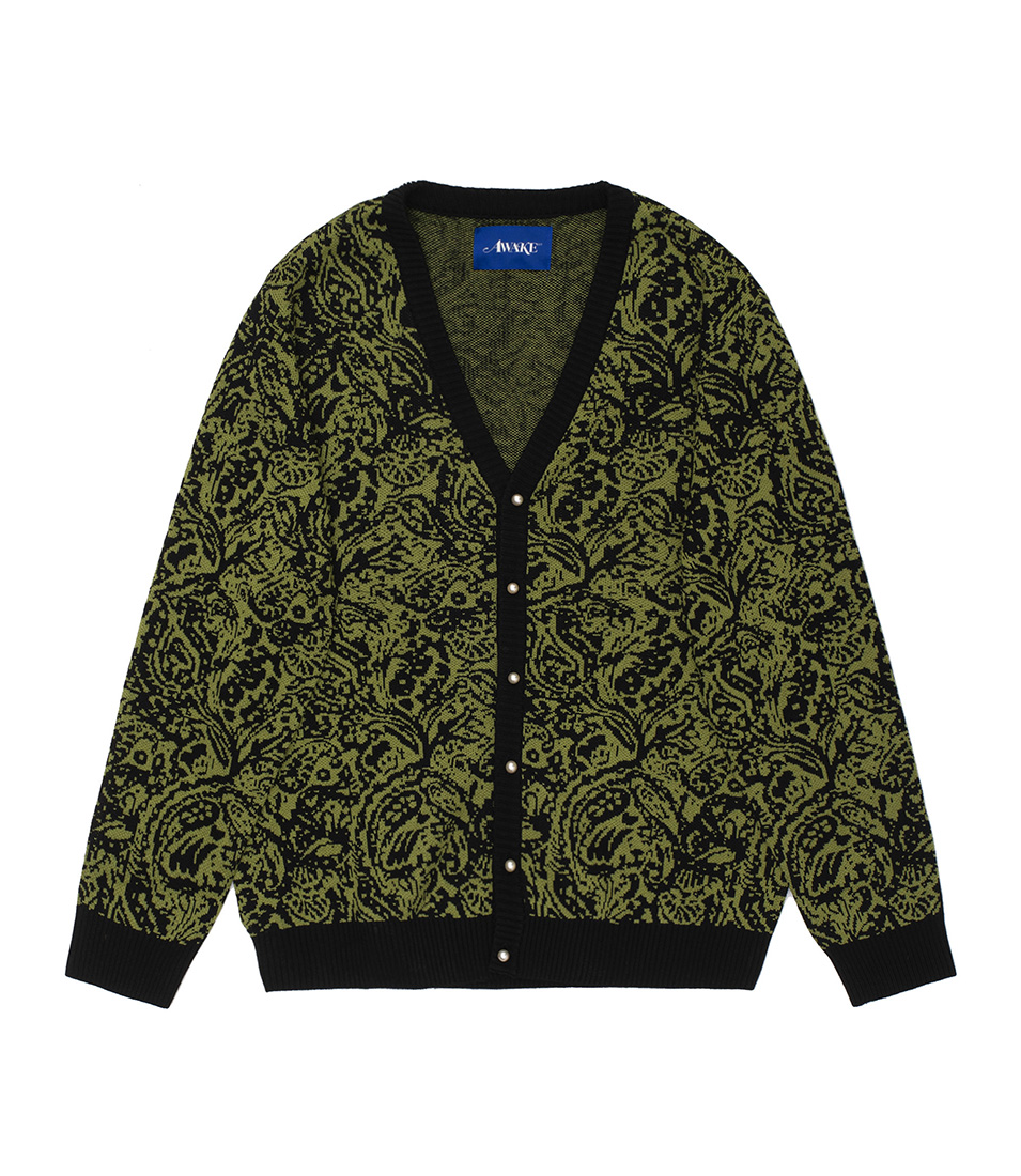 Shop Awake NY Paisley Pearl Button Cardigan Black at itk online store