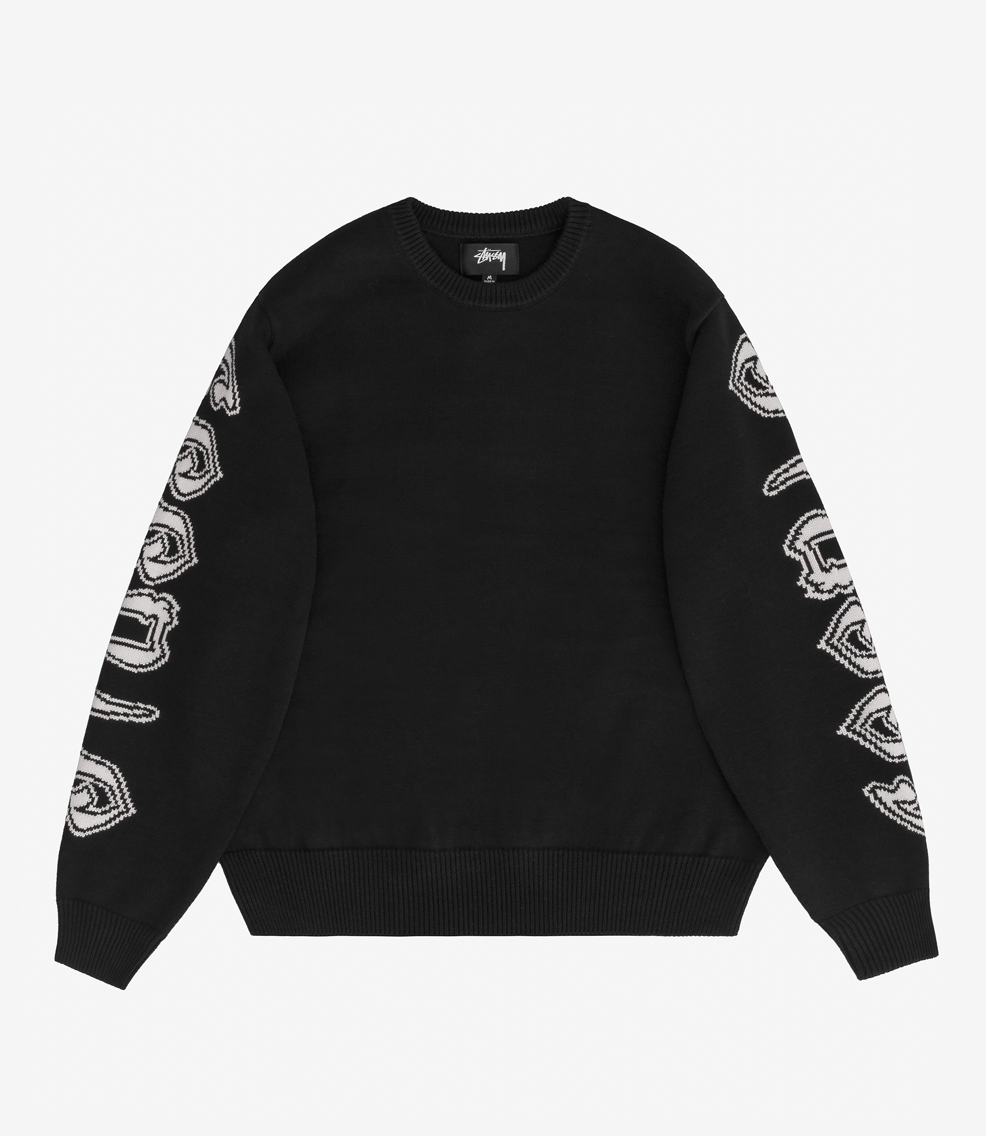 Shop Stussy Sleeve Logo Sweater Black at itk online store