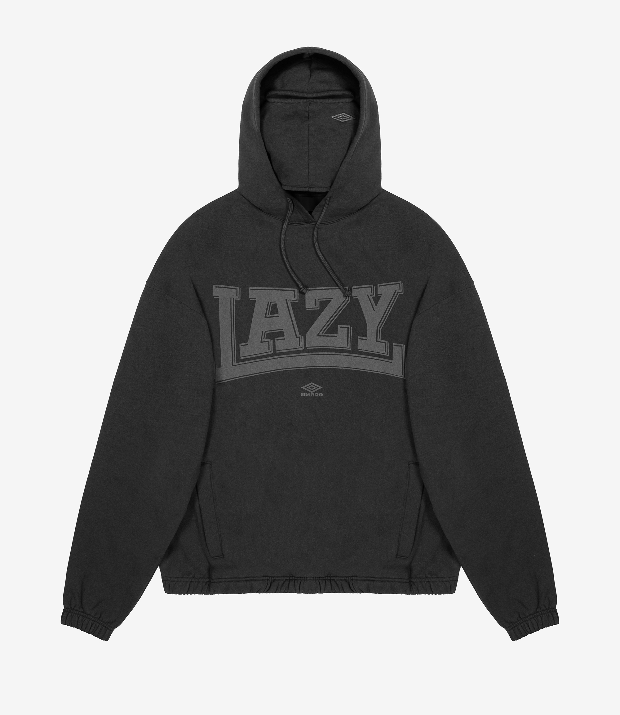 Okinawa Prefecture Umbro Black Hoodie Shop Umbro Lazy Mask Hoodie