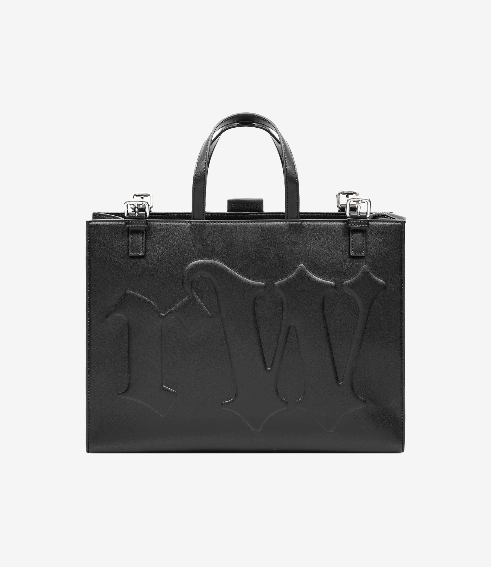 Shop Racer Worldwide Leather Shopping Bag Black at itk online store