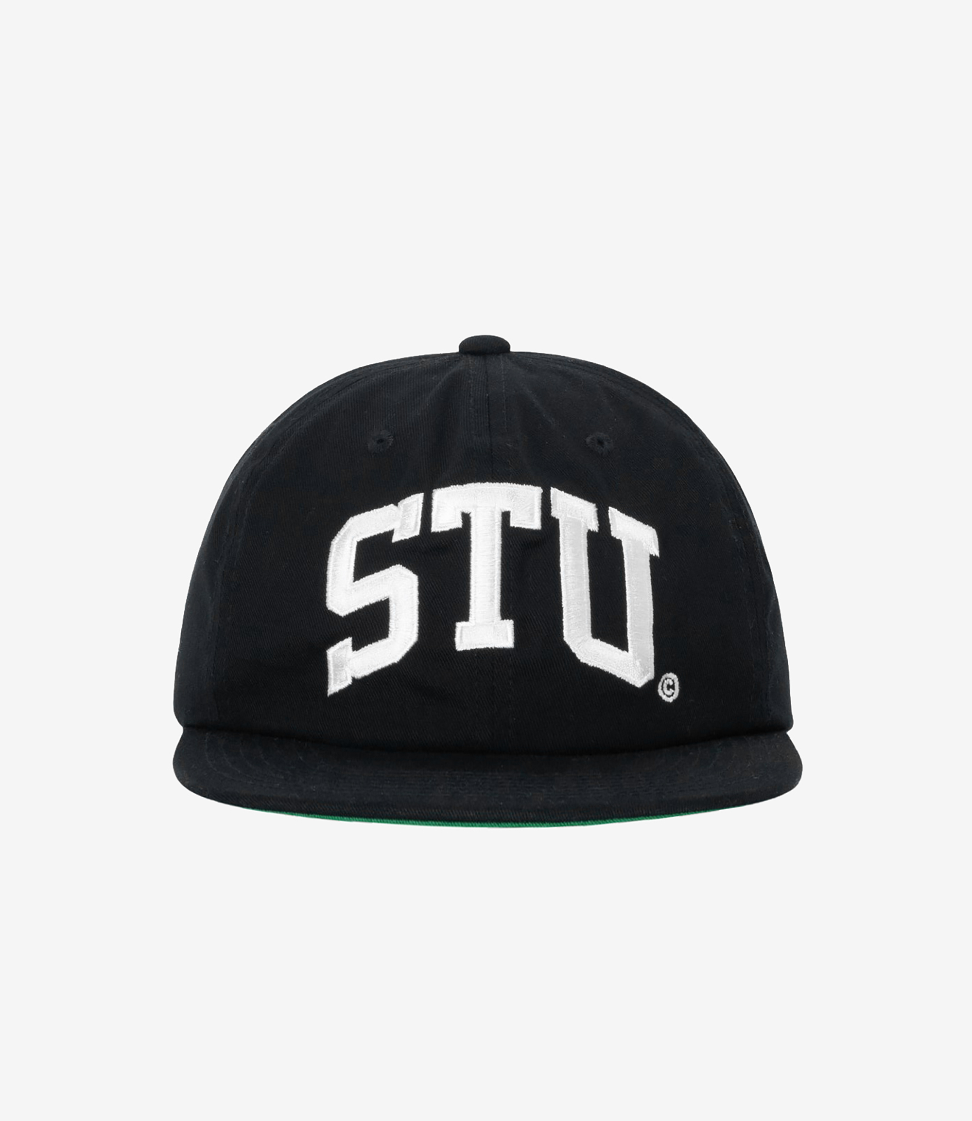 Shop Stussy Stu Arch Strapback Cap Black at itk online store
