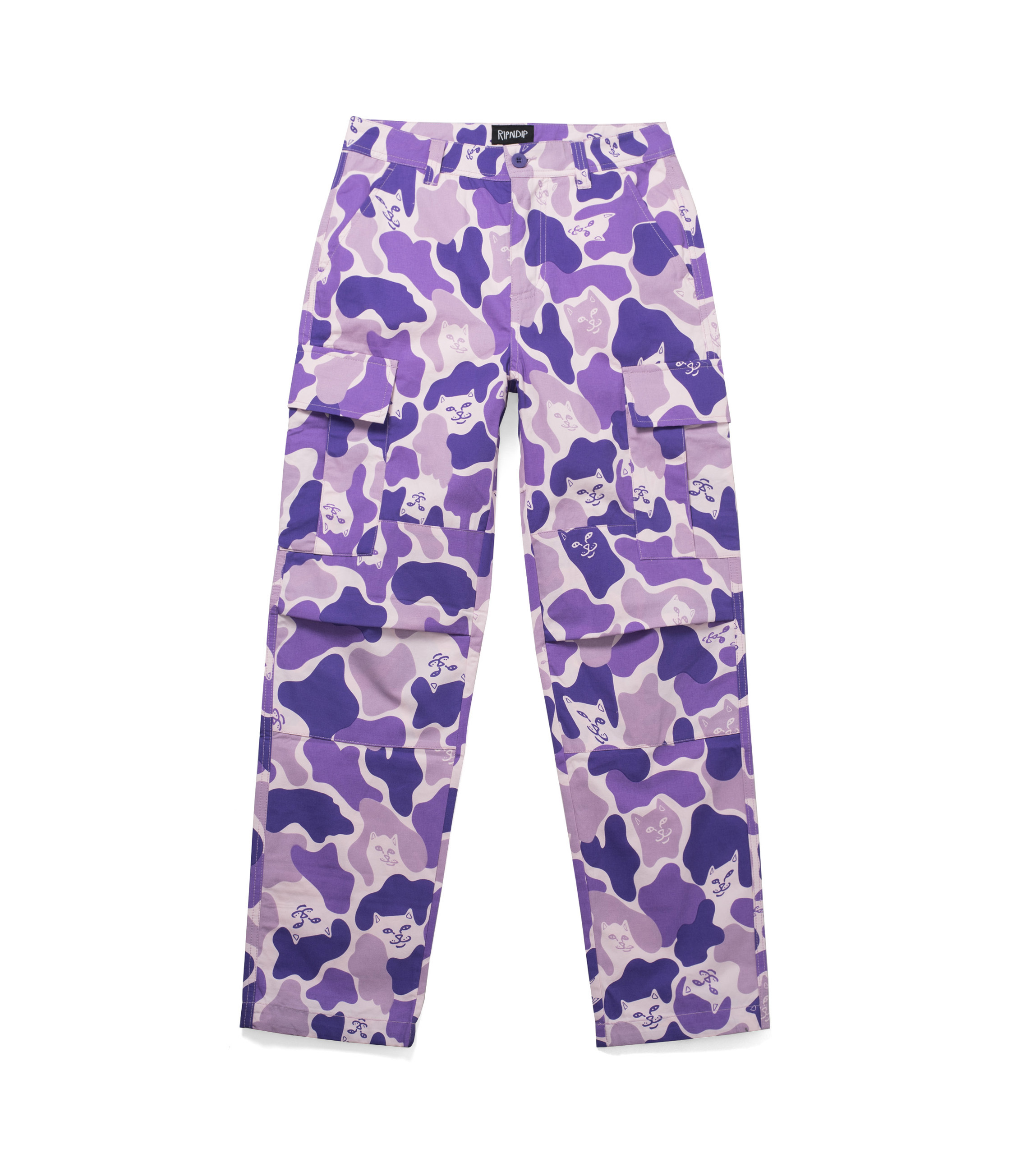 Shop Ripndip Nermal Camo Cargo Pant Purple at itk online store