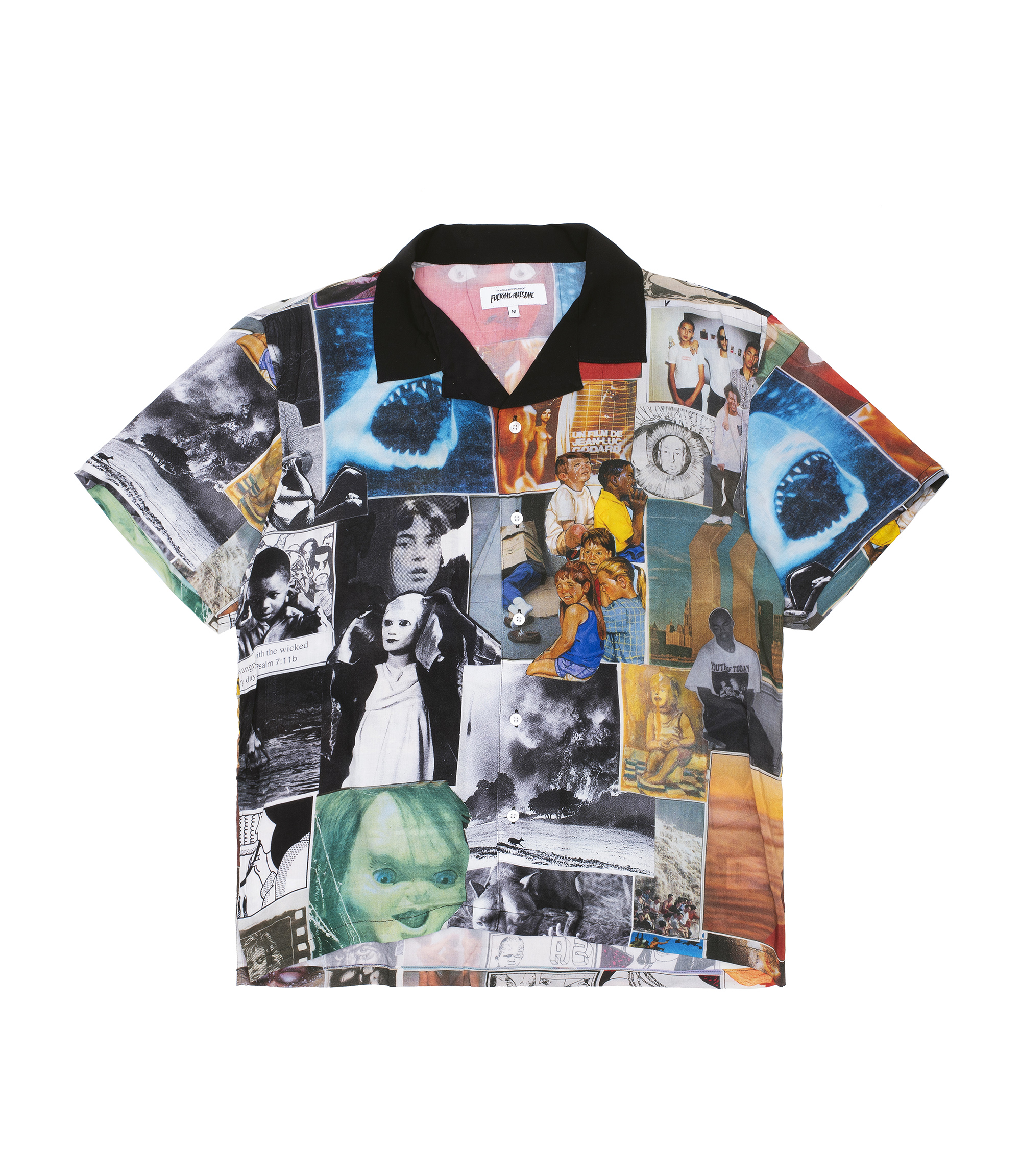 シャツ fucking awesome collage rayon shirt L Shop Fucking Awesome Collage 2 Rayon Club Shirt Black/White at itk