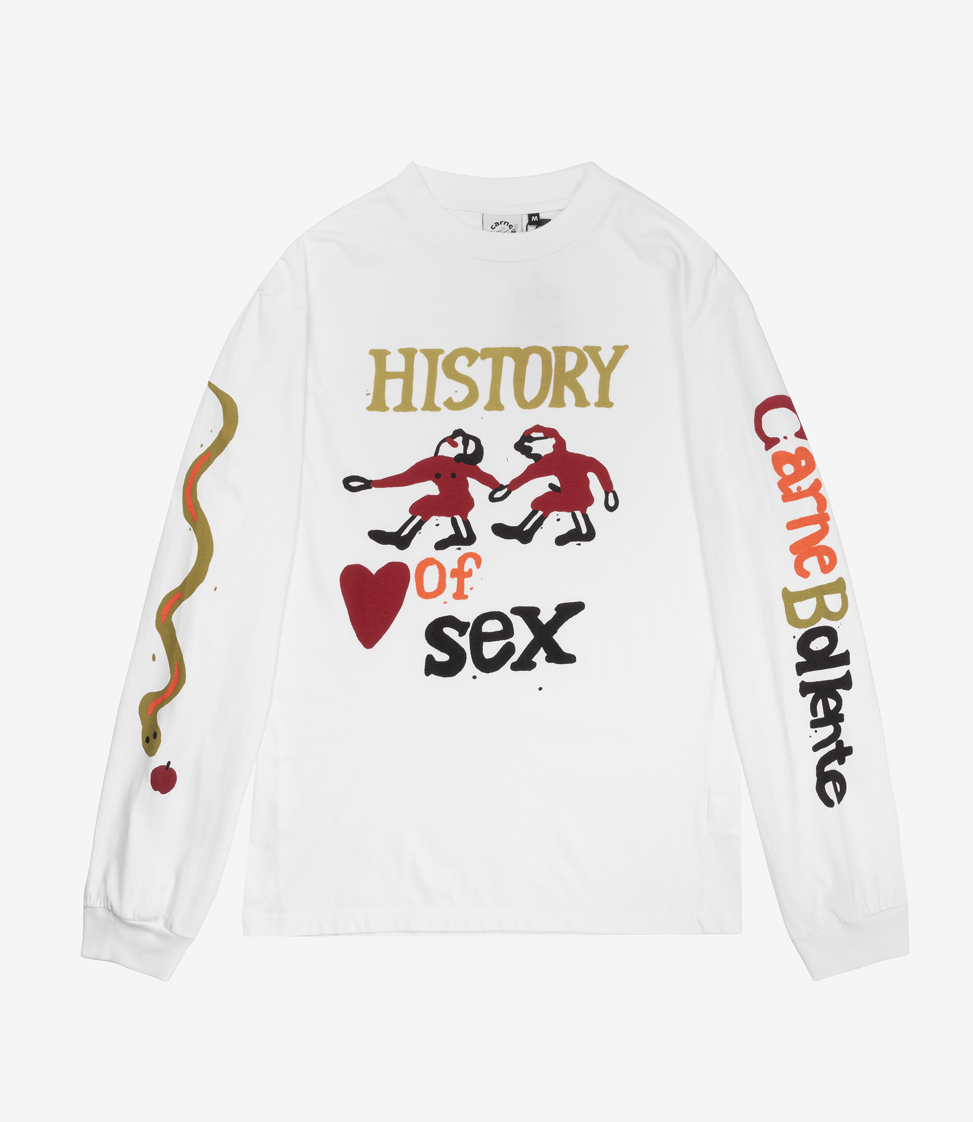 Carne bollente ロンT Shop Carne Bollente History of Sex Longsleeve White at itk online