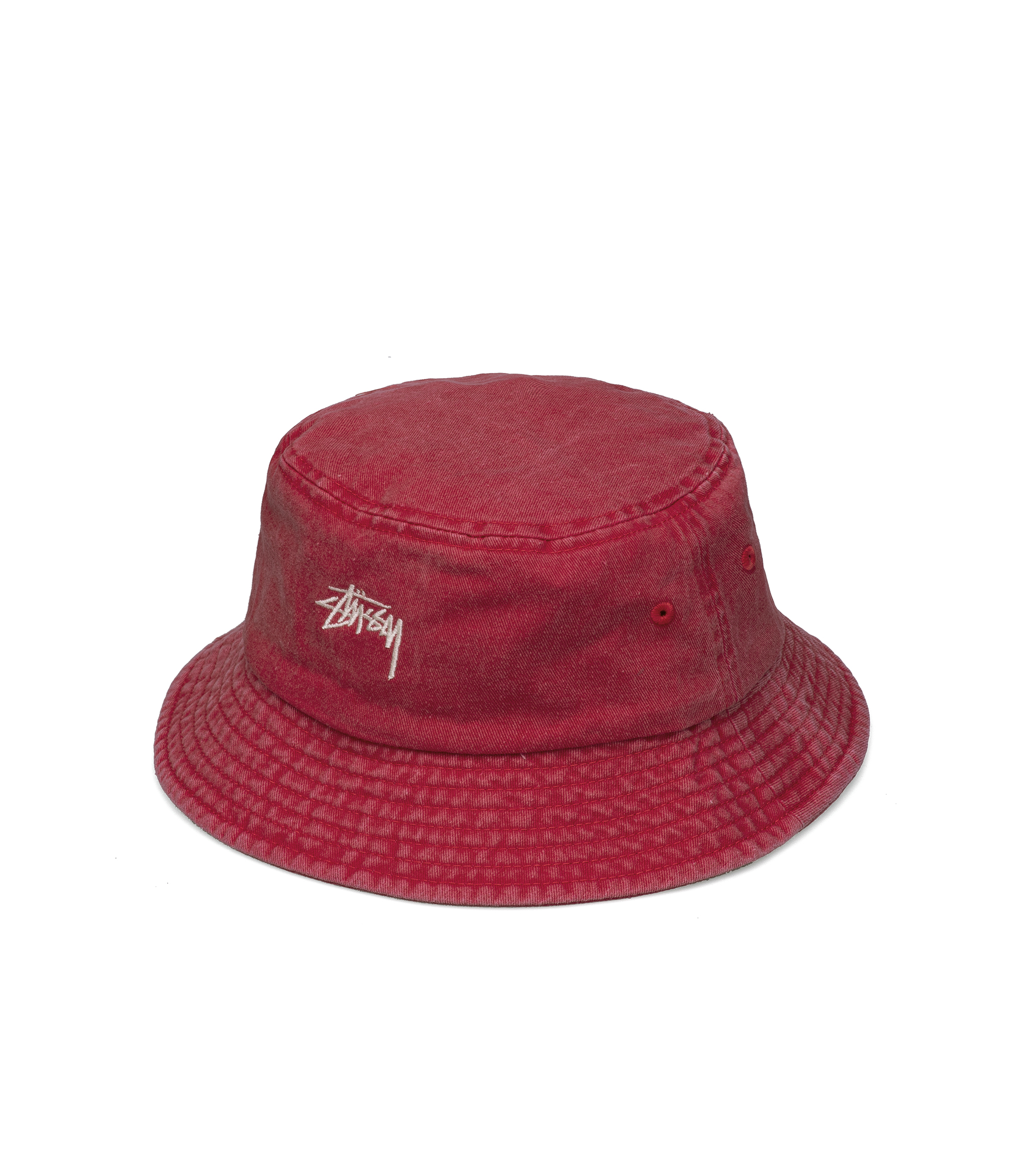 Shop Stussy Stock Washed Bucket Hat Red at itk online store