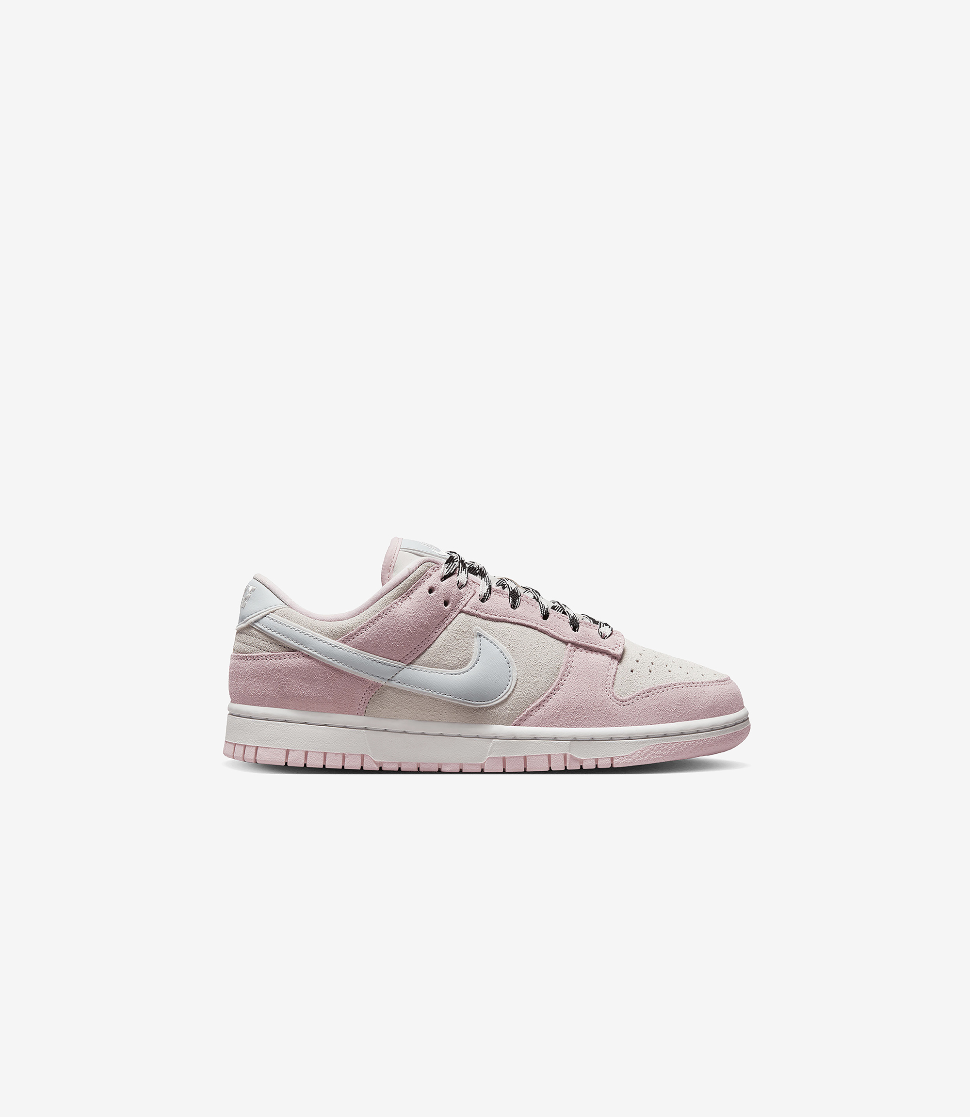 Shop Nike Woman Dunk Low LX Black Suede Pink Foam at itk online store