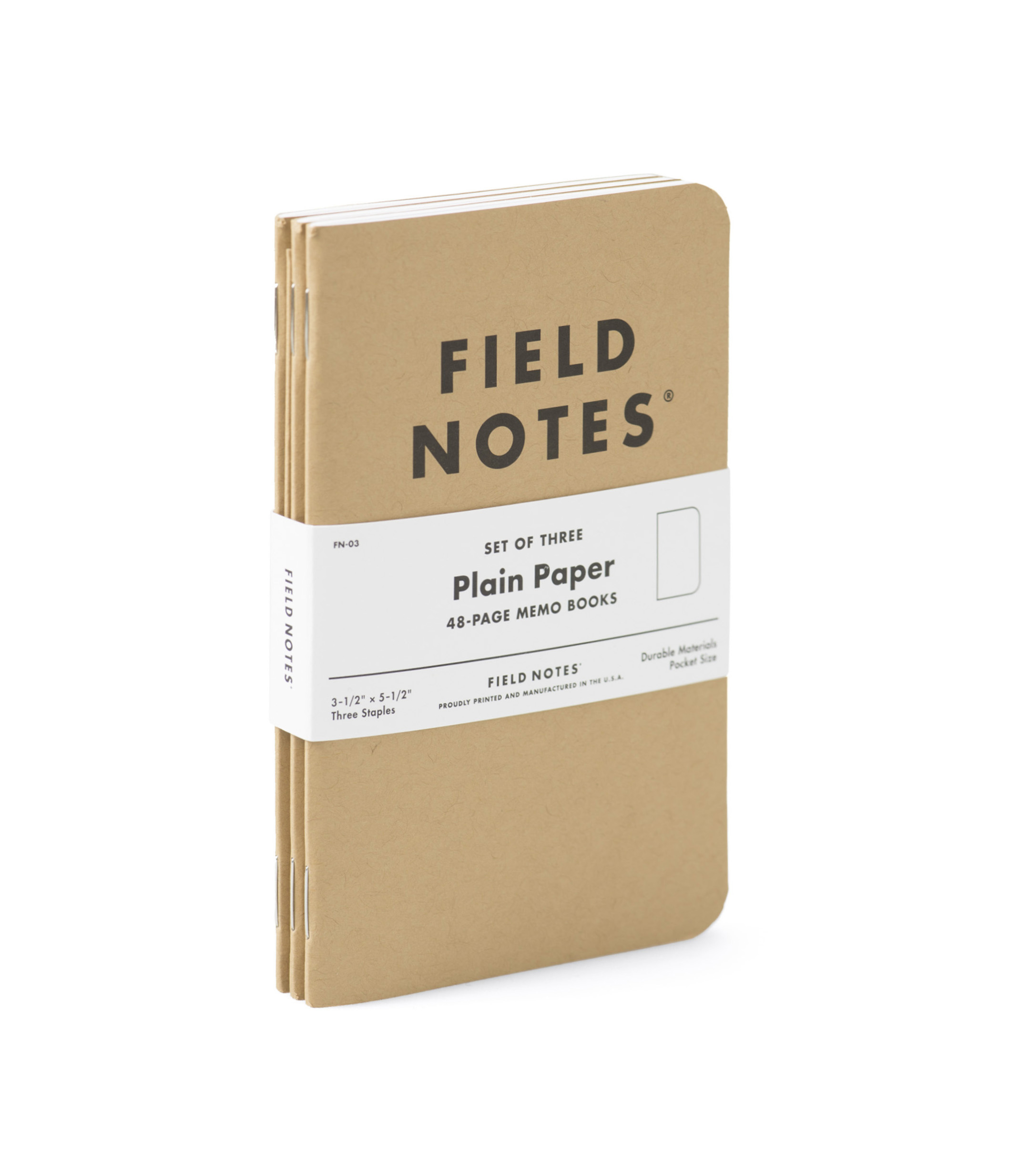 Field Notes Back Shop Field Notes Original Plain 3-Pack at itk online store