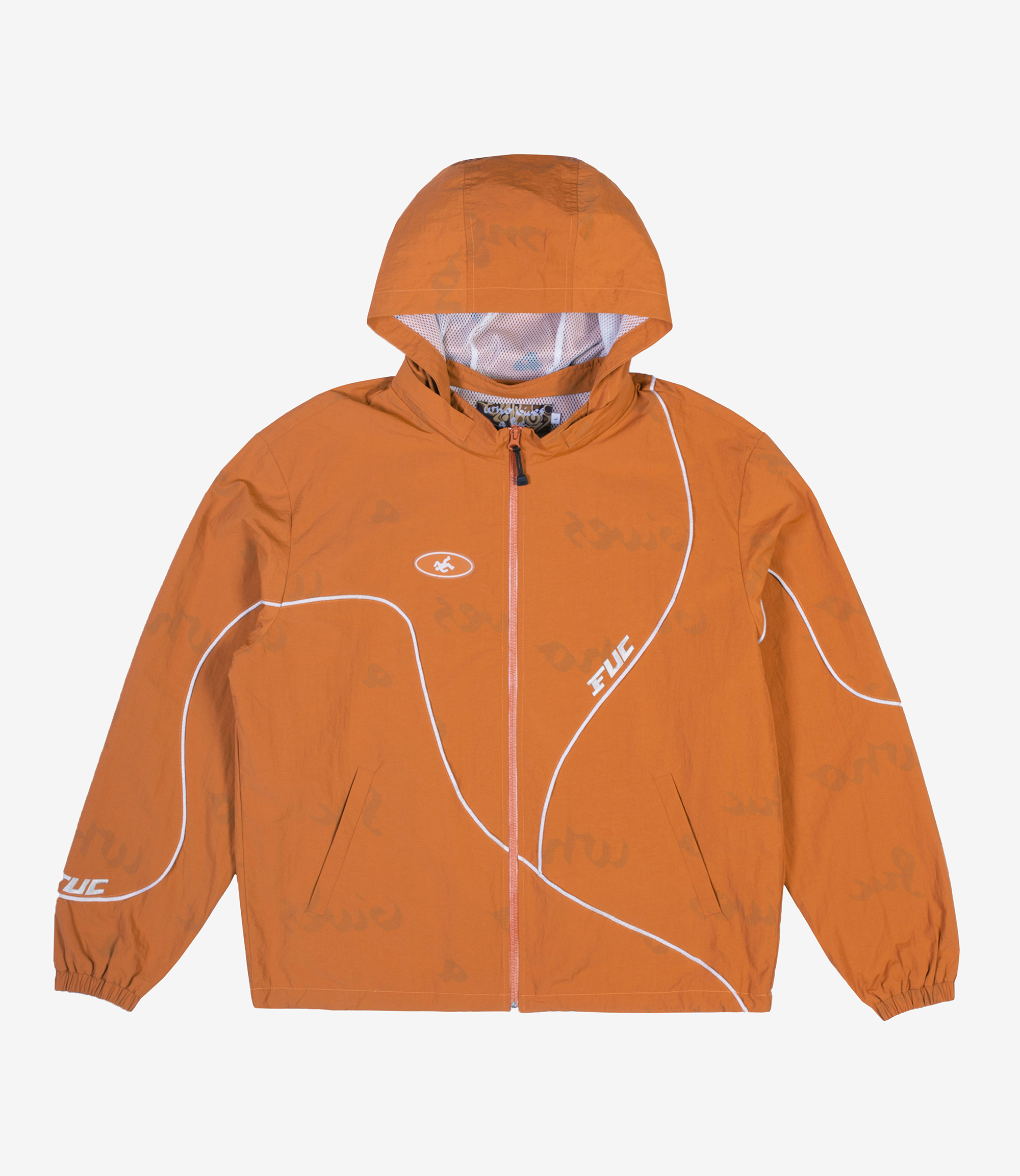 Shop FUC Who Gives A Tracking Jacket Orange at itk online store