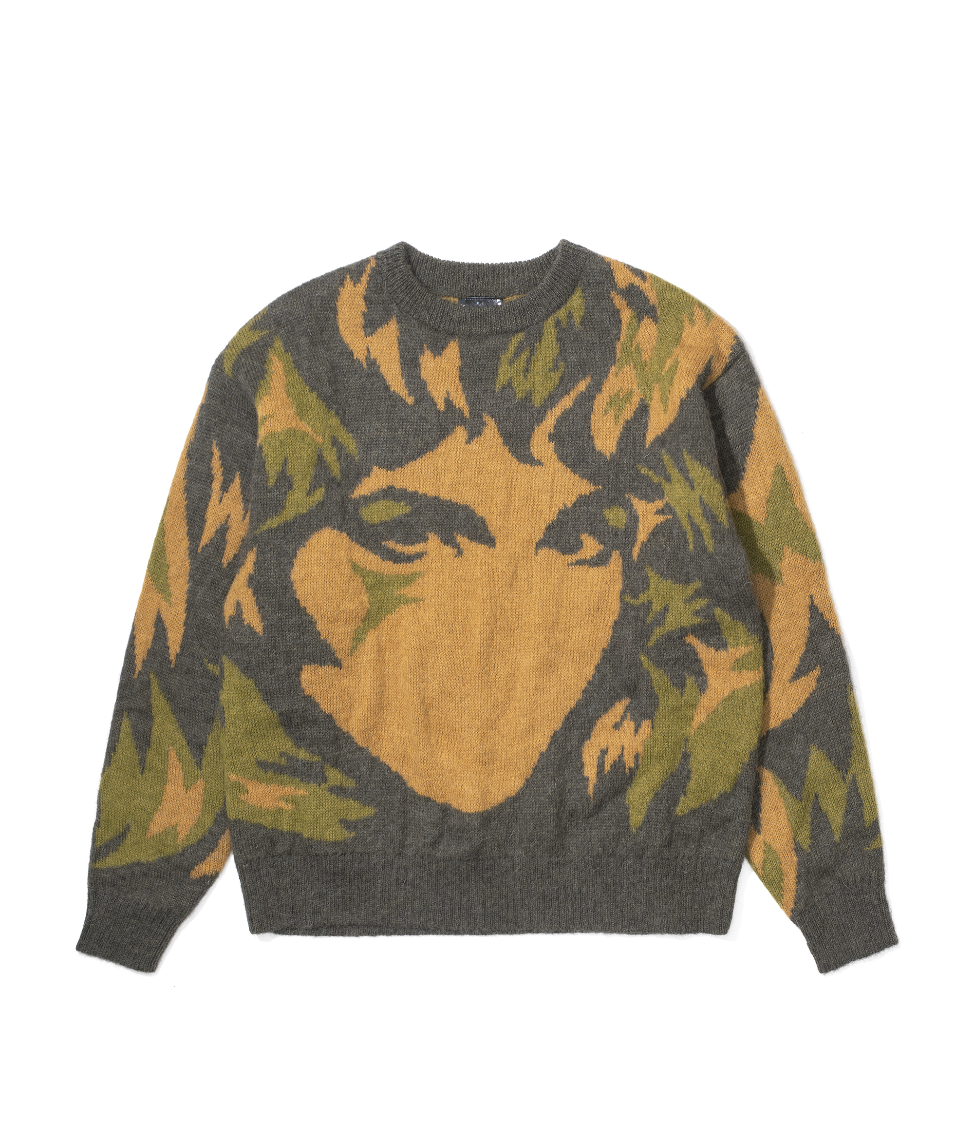 Shop P.A.M. Handmaiden Camo Sweater Khaki at itk online store