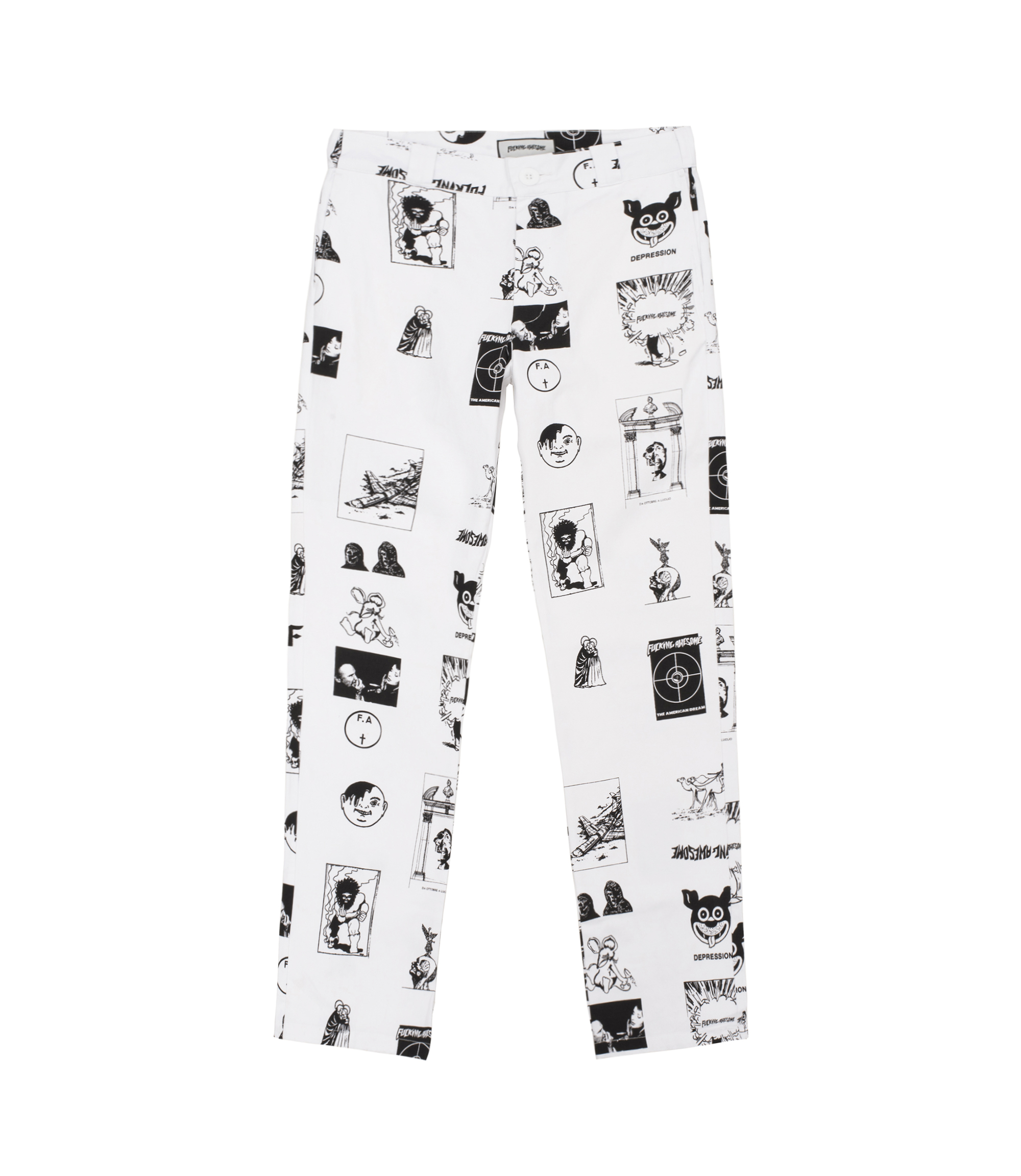 Shop Fucking Awesome Cut Outs Work Pants White/Black at itk online store