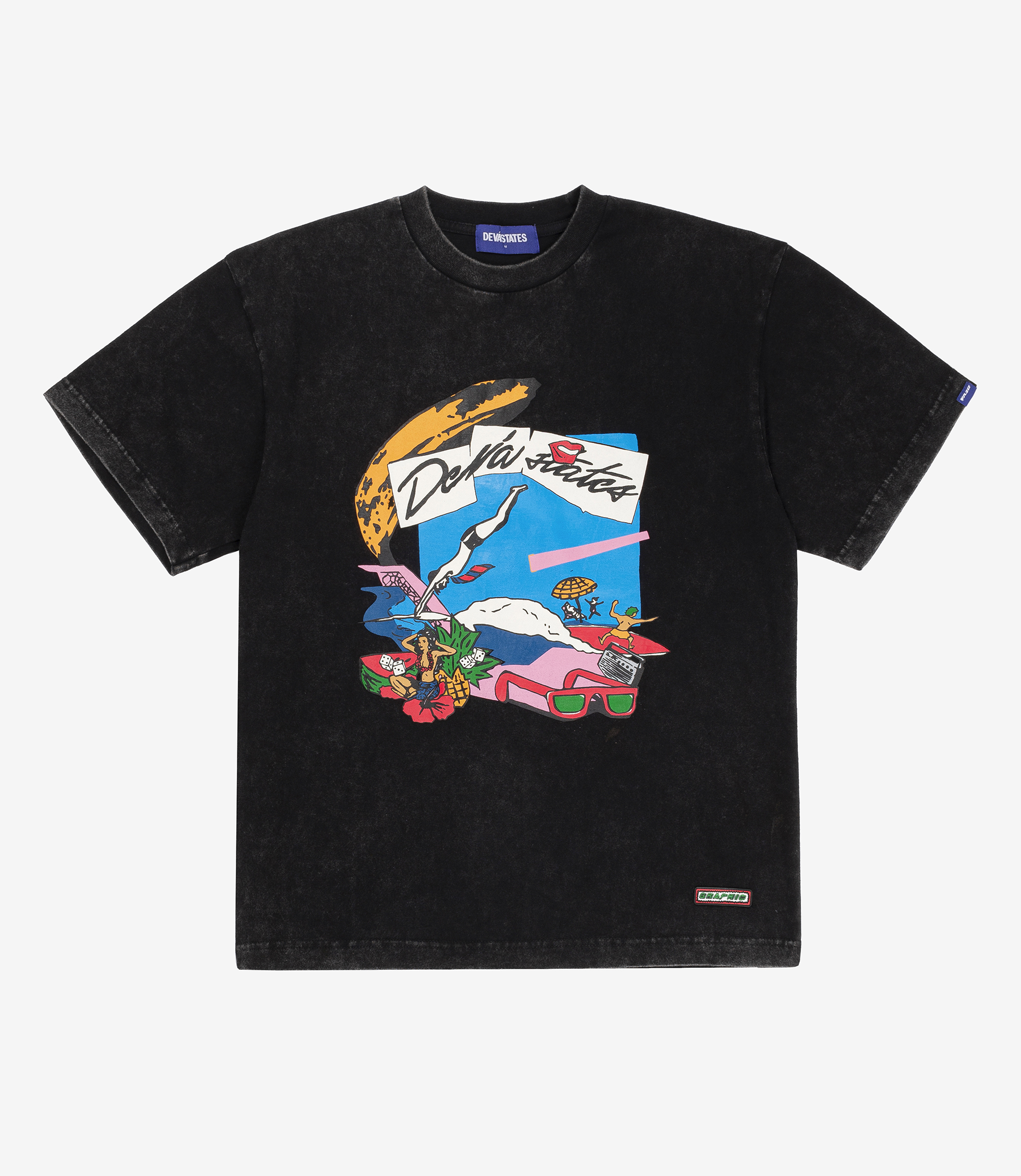 Deva Store Shop Devá States T-shirt Awol Washed Black at itk online store