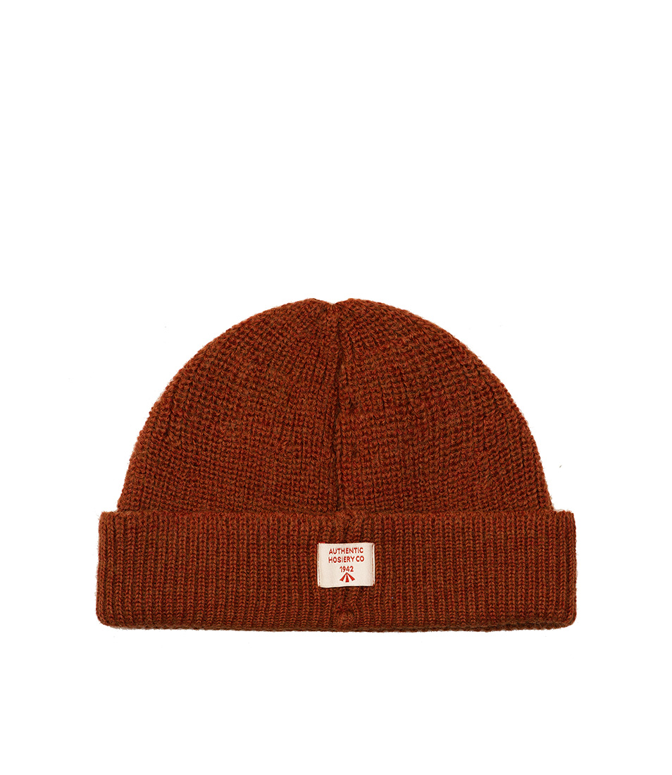 Shop Nigel Cabourn Solid Beanie Orange at itk online store