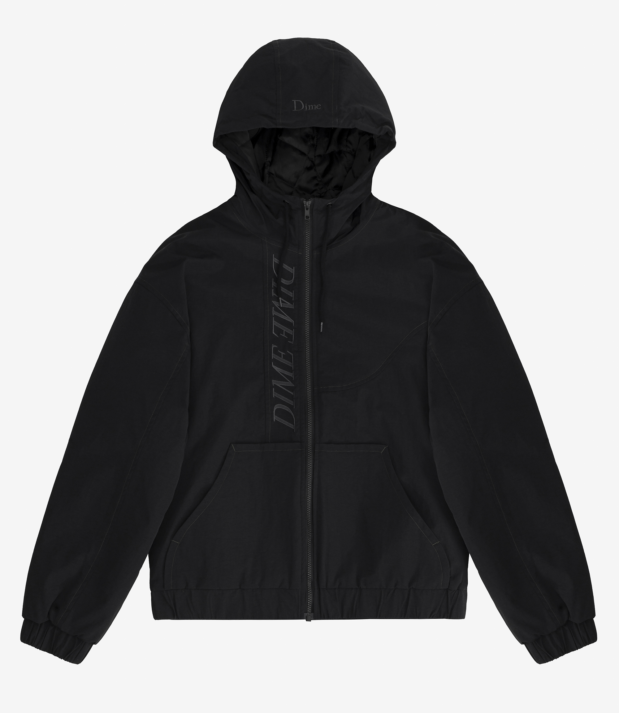 Dime quilted hooded jaket black Mサイズ