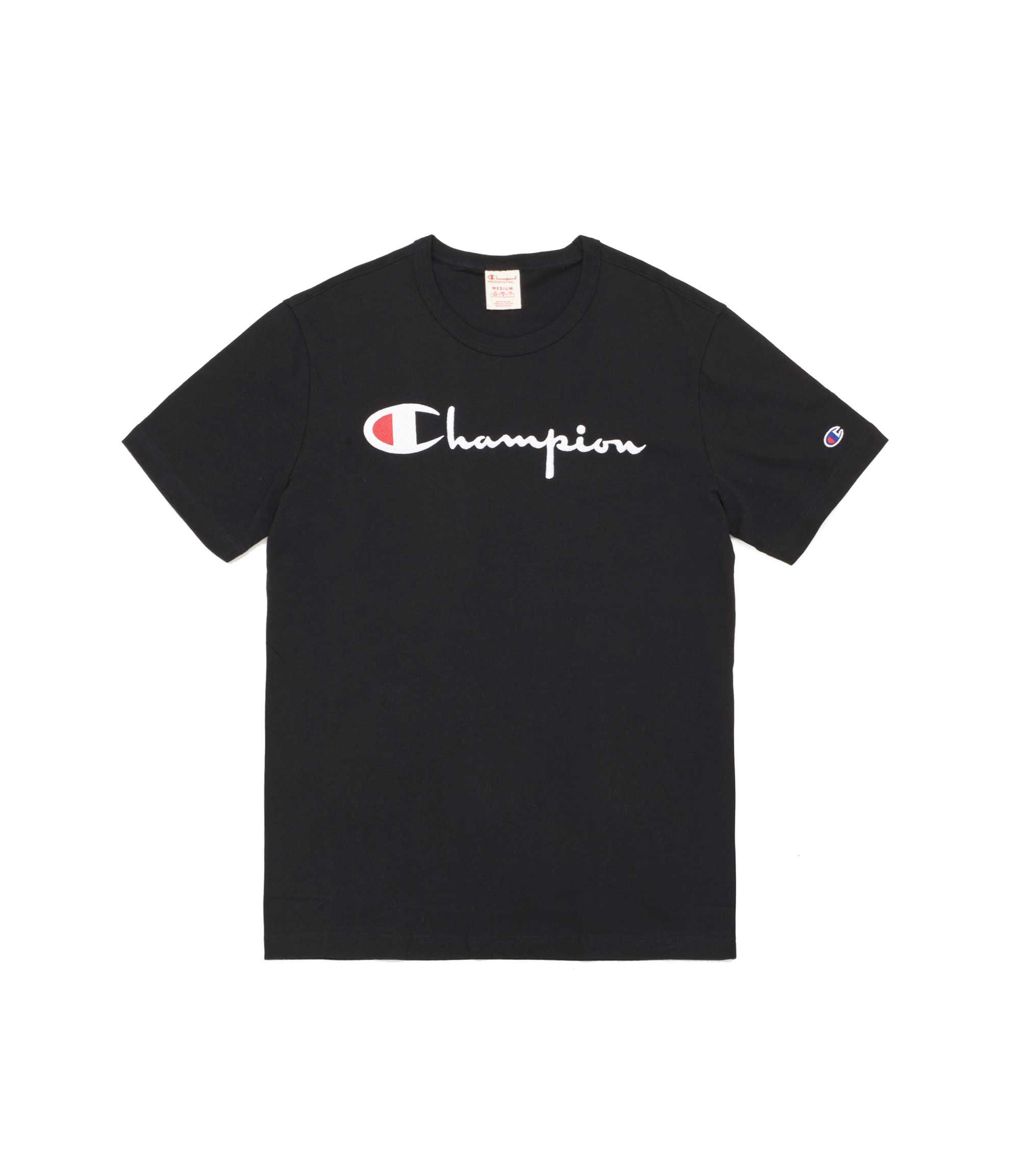 Shop Champion Script Logo T-Shirt Black at itk online store