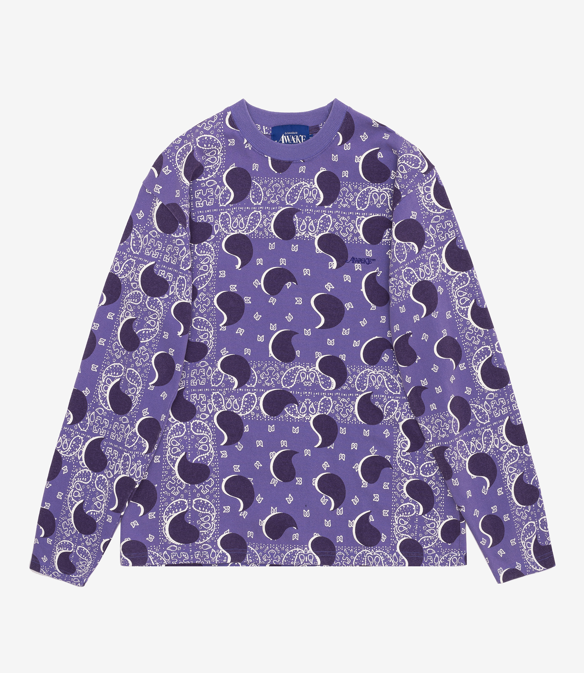 Shop Awake NY Big Paisley L/S Tee Sapphire at itk online store