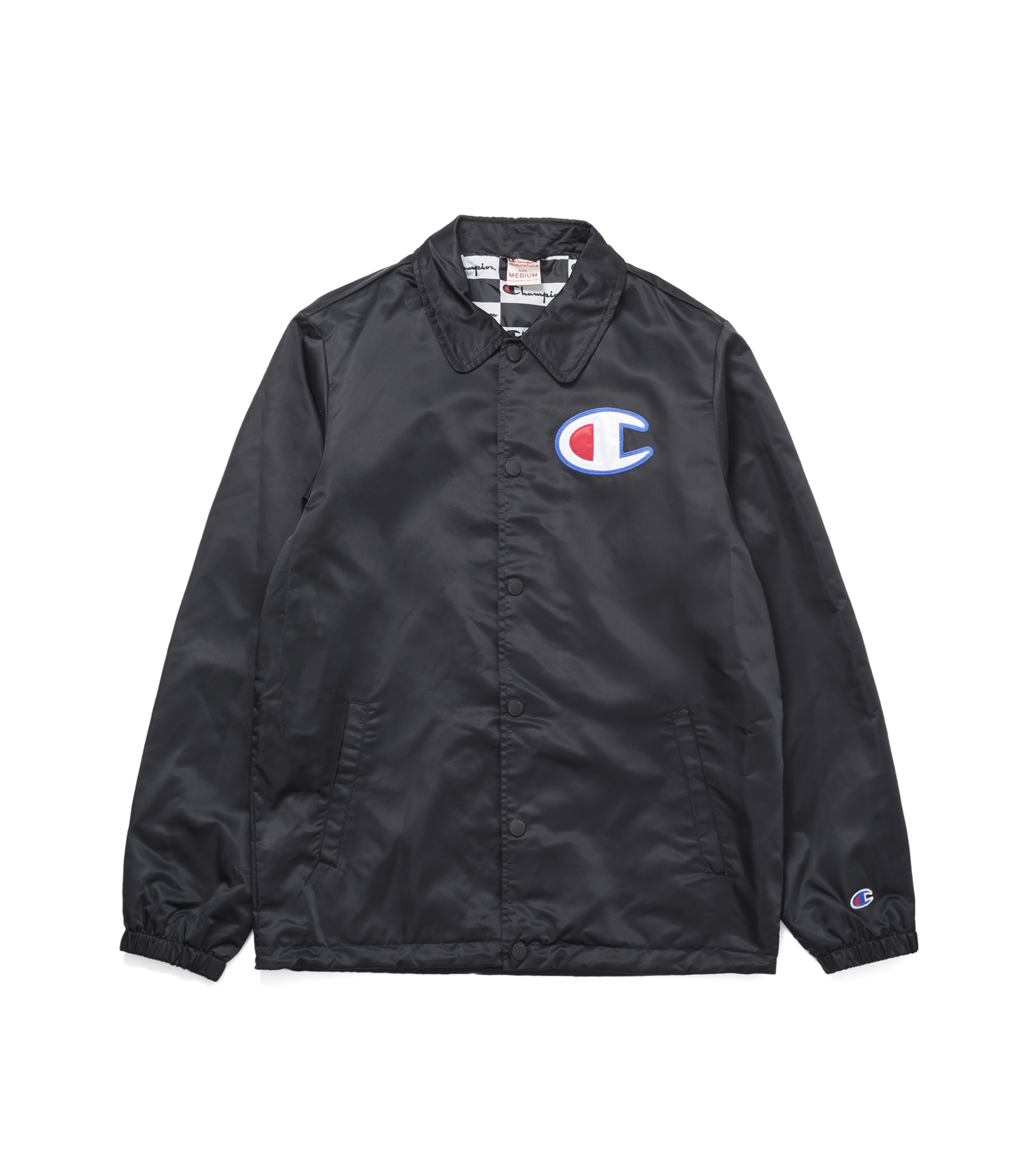 Shop Champion Coach Jacket C Logo Black at itk online store