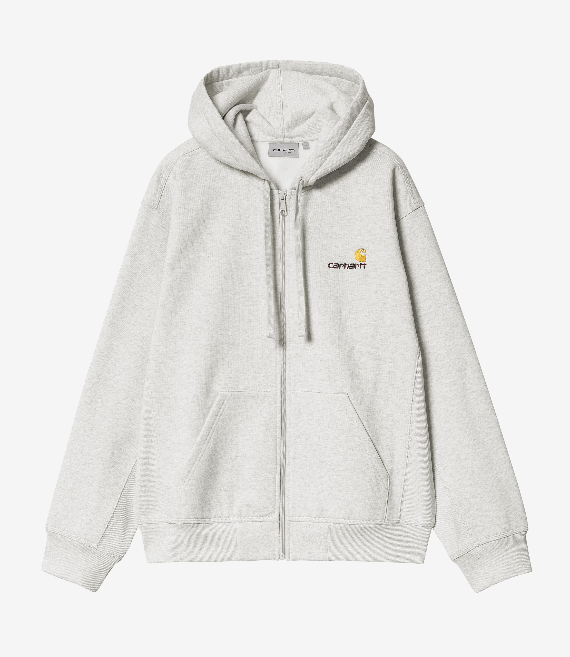 Shop Carhartt WIP Hooded American Script Jacket Ash Heather