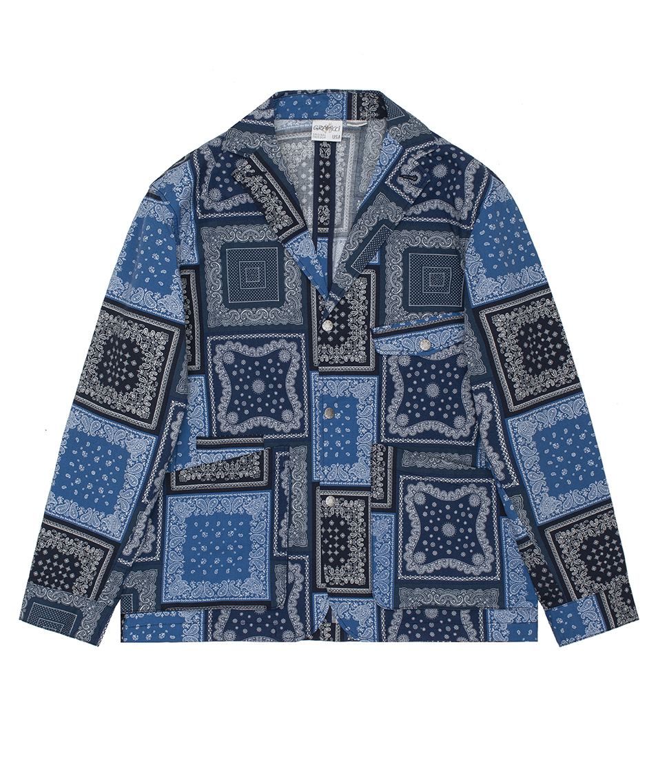 Shop Gramicci Weather Gear Jacket Bandana Navy at itk online store