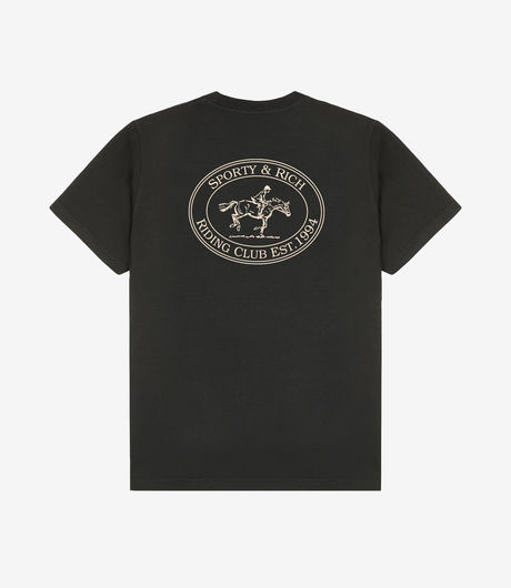 Sporty & Rich Riding Club T-Shirt Faded Black