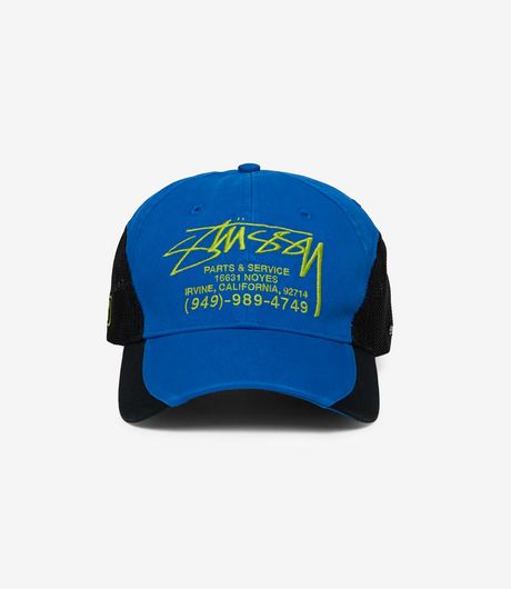 Stussy Lp Service Mesh Strapback Cap Blue