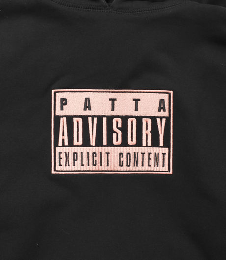 Patta Advisory Heavy Hooded Sweater Black