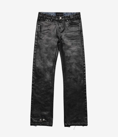 Racer Worldwide Coated Slim Low-Waist Denim Black