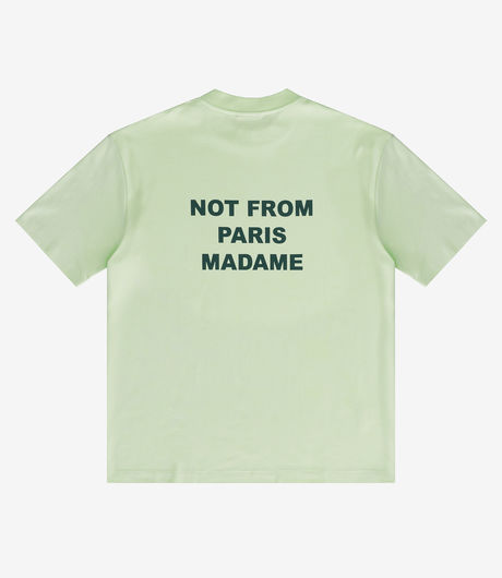 Drôle de Monsieur Le T-Shirt Slogan Light Green