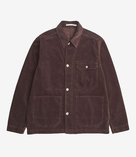 Norse Projects Folke Wide Corduroy Chore Jacket Espresso