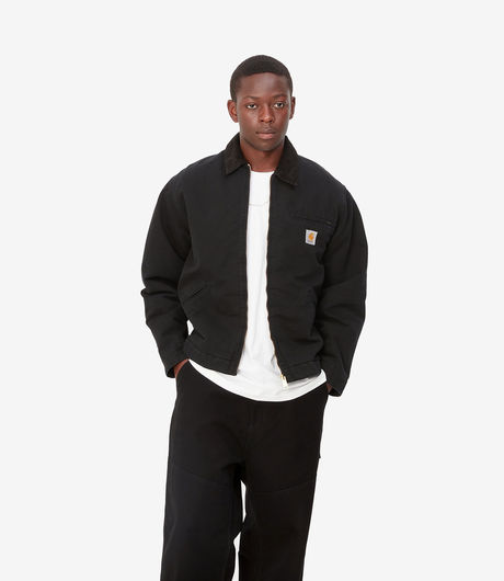 Carhartt WIP OG Detroit Jacket Winter Dearborn Canvas Black/Black Aged