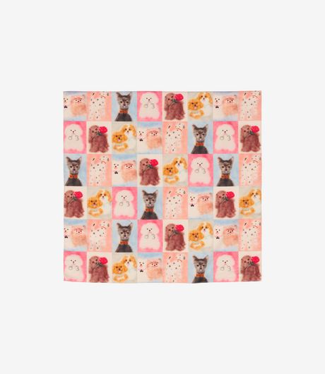 Carne Bollente Flagging Fuzzy Bandana Allover Print Pink